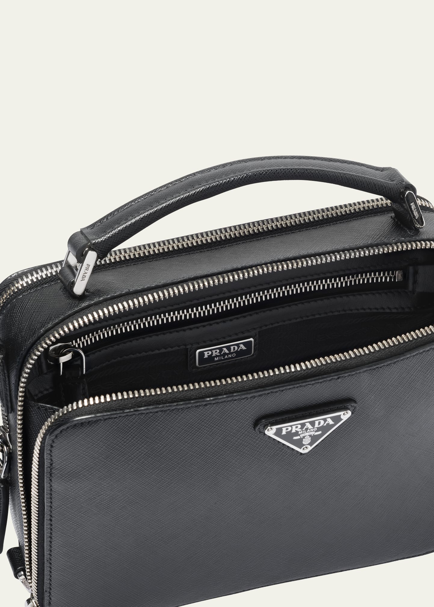 Prada Men's Saffiano Top-Handle/Crossbody Bag - Bergdorf Goodman