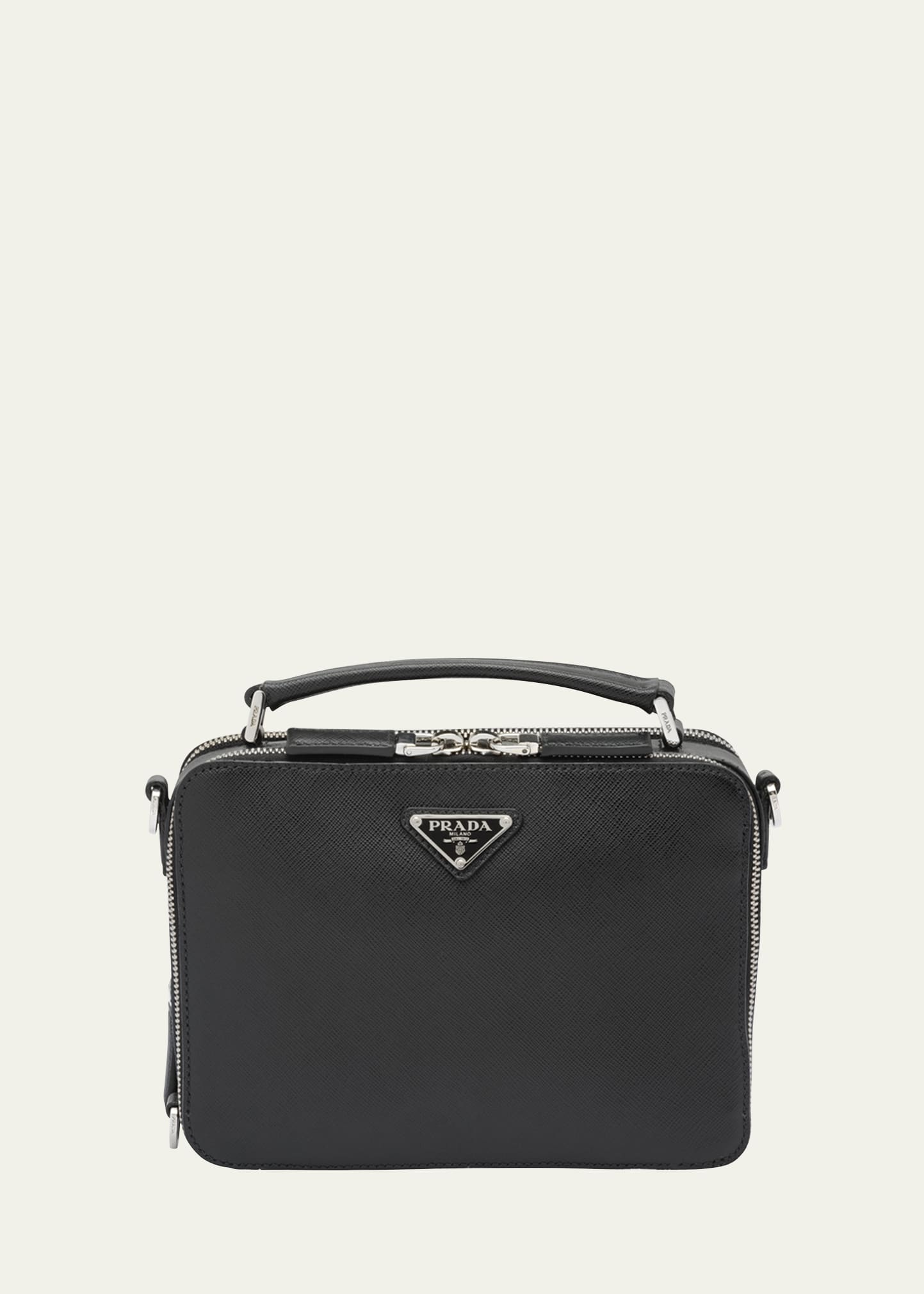Prada Saffiano Leather Small Double Bag - Bergdorf Goodman
