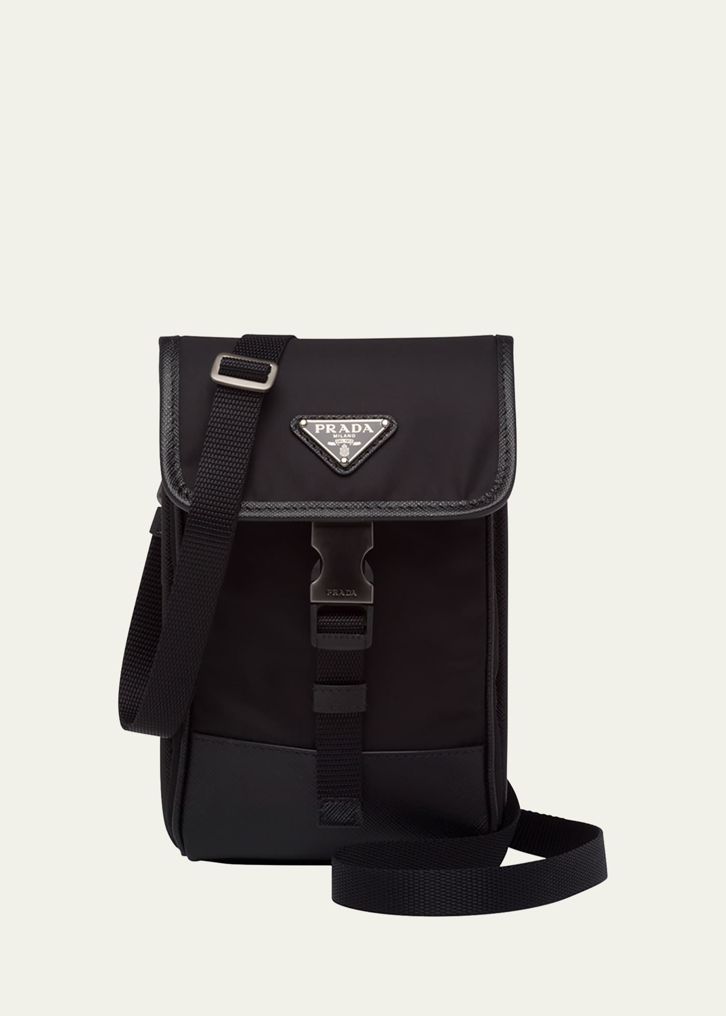 Prada Nylon Cross Body Bag in Black for Men