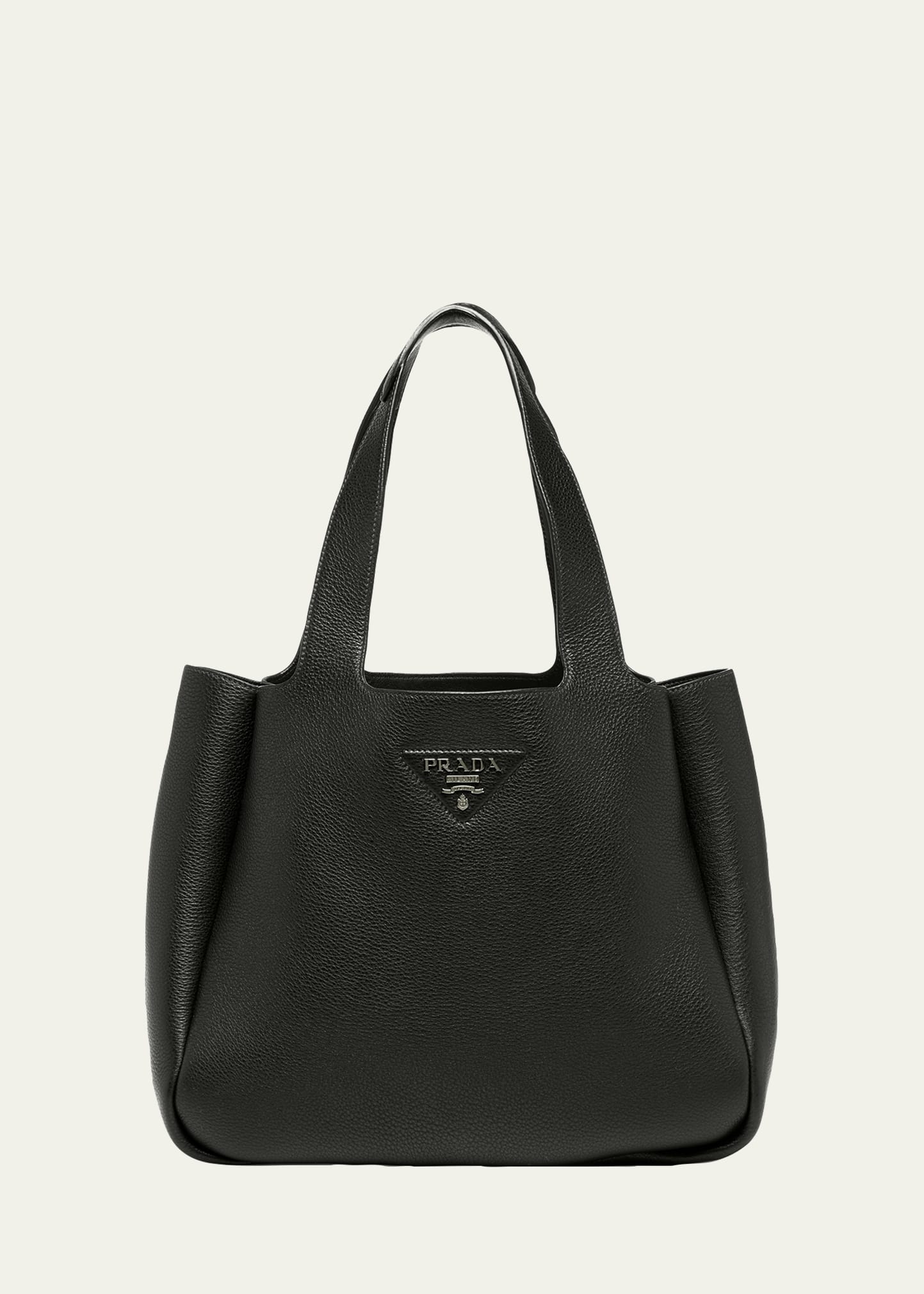 Prada calf shop leather tote bag