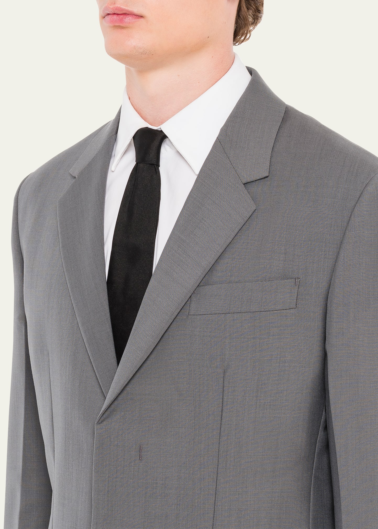 Prada Men's Gray Summer Kid Mohair Suit - Bergdorf Goodman