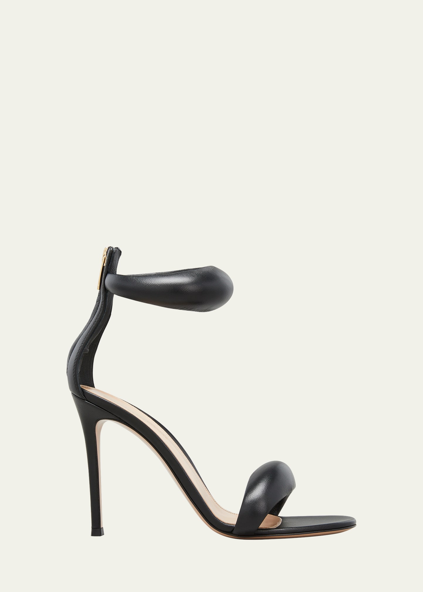 Gianvito Rossi Bijoux Puffy Napa Ankle-Cuff High-Heel Sandals