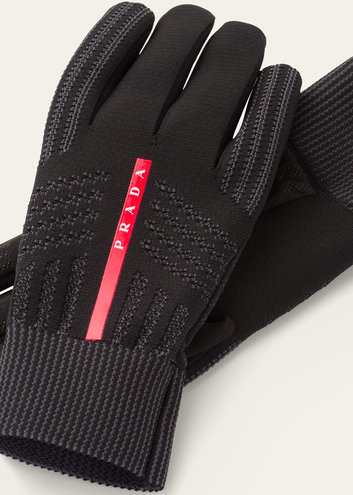 小物 PRADA SPORT knit gloves Prada Men's Sport Knit Linea Rossa Gloves - Bergdorf Goodman