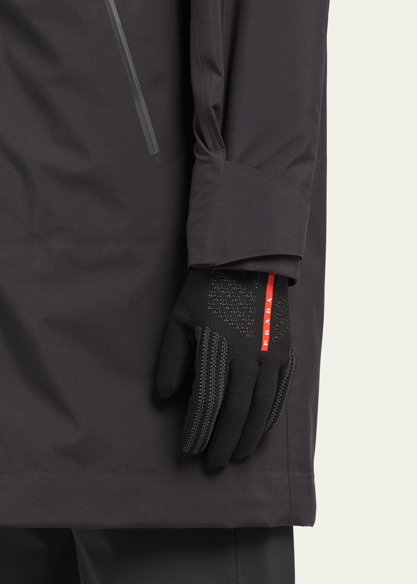 Prada Men's Sport Knit Linea Rossa Gloves - Bergdorf Goodman