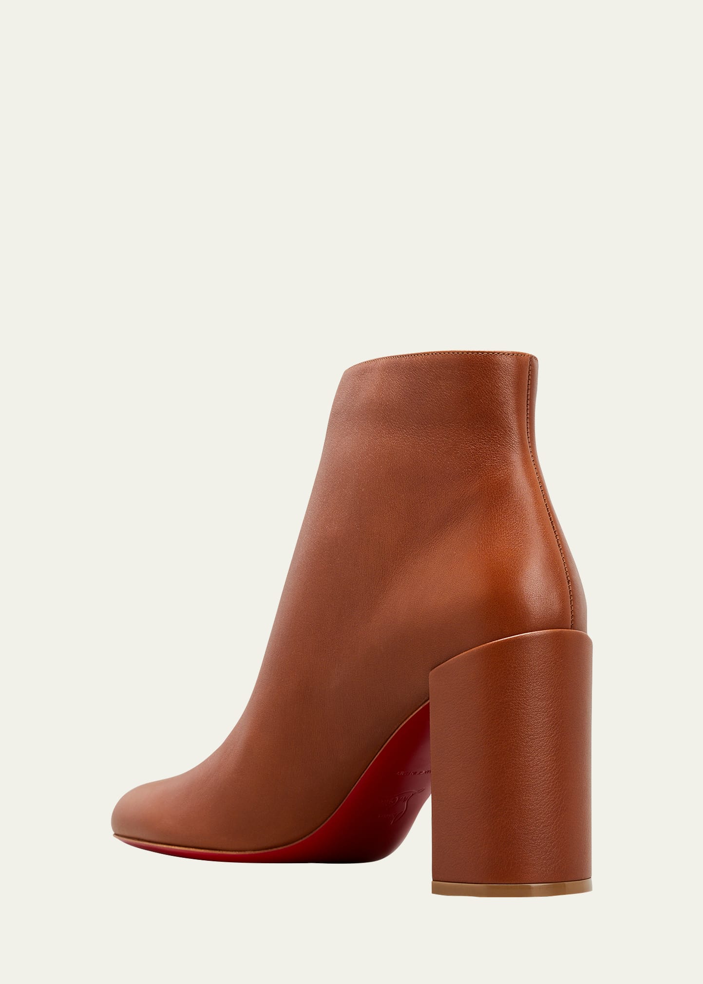 Christian Louboutin Ziptotal Calfskin Red Sole Booties - Bergdorf