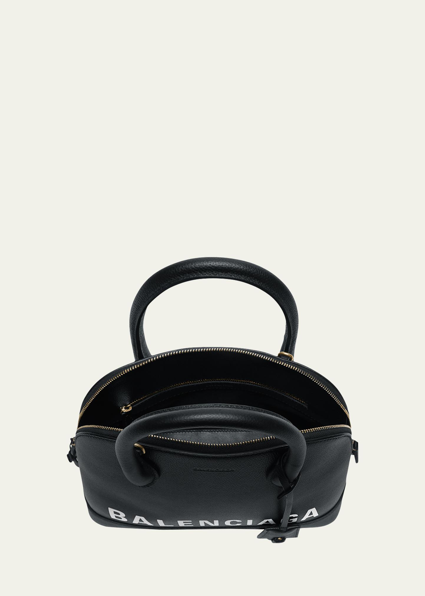 Balenciaga Ville Small Logo Calfskin Top-Handle Bag - Bergdorf Goodman
