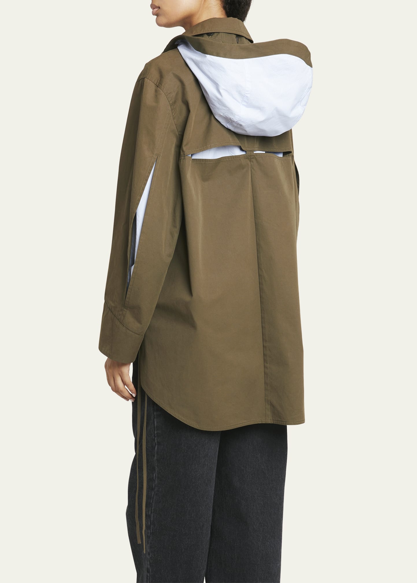 Loewe Water-Resistant Military Parka Jacket w/ Detachable