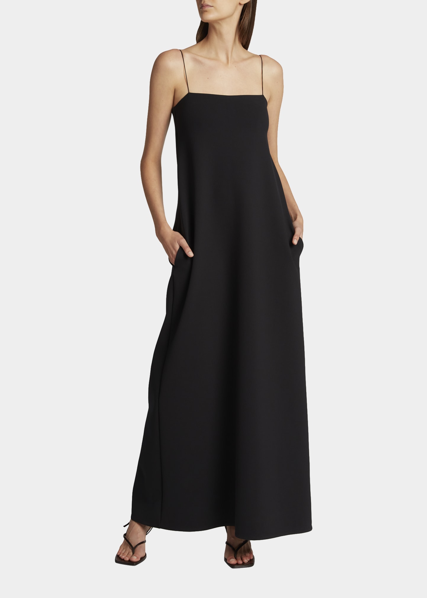 【最終値下げ】THE ROW ザロウ CAROLINA DRESS 0サイズ Carolina midi dress in black - The Row | Mytheresa