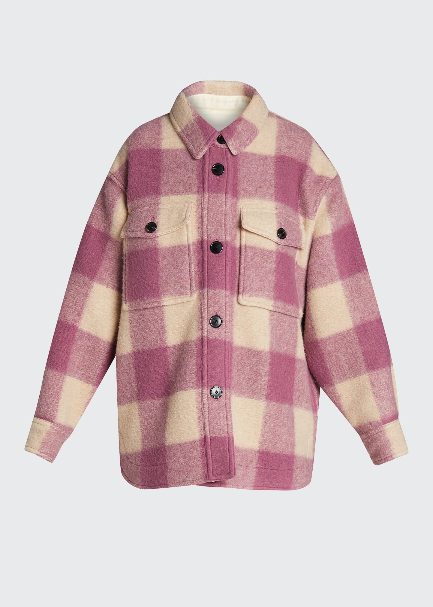 Etoile Isabel Marant Harveli Plaid Wool Coat - Bergdorf Goodman