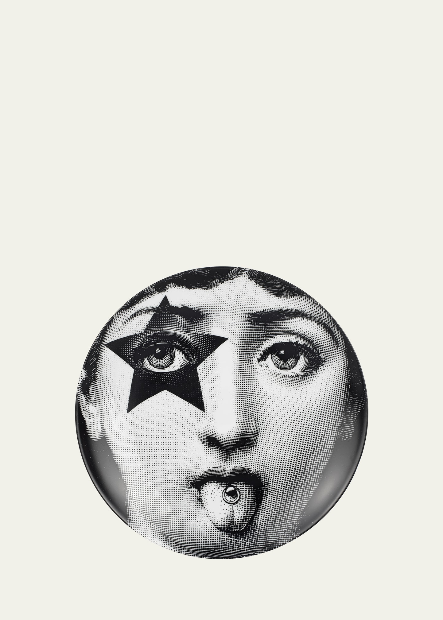 Fornasetti Wall Plate Tema E Variazioni N381 Star Over Eye Tongue