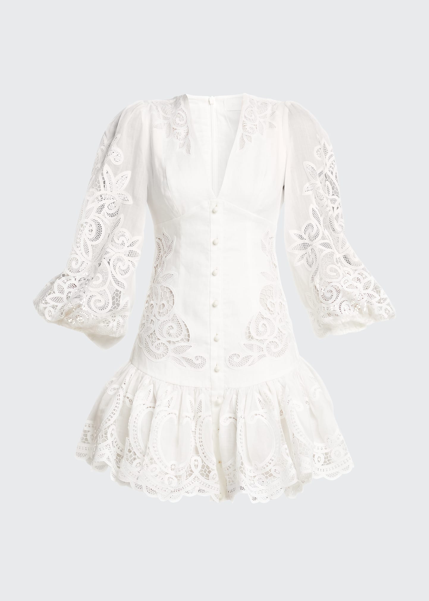 Zimmermann Mae Fit-&-Flare Mini Lace Dress - Bergdorf Goodman