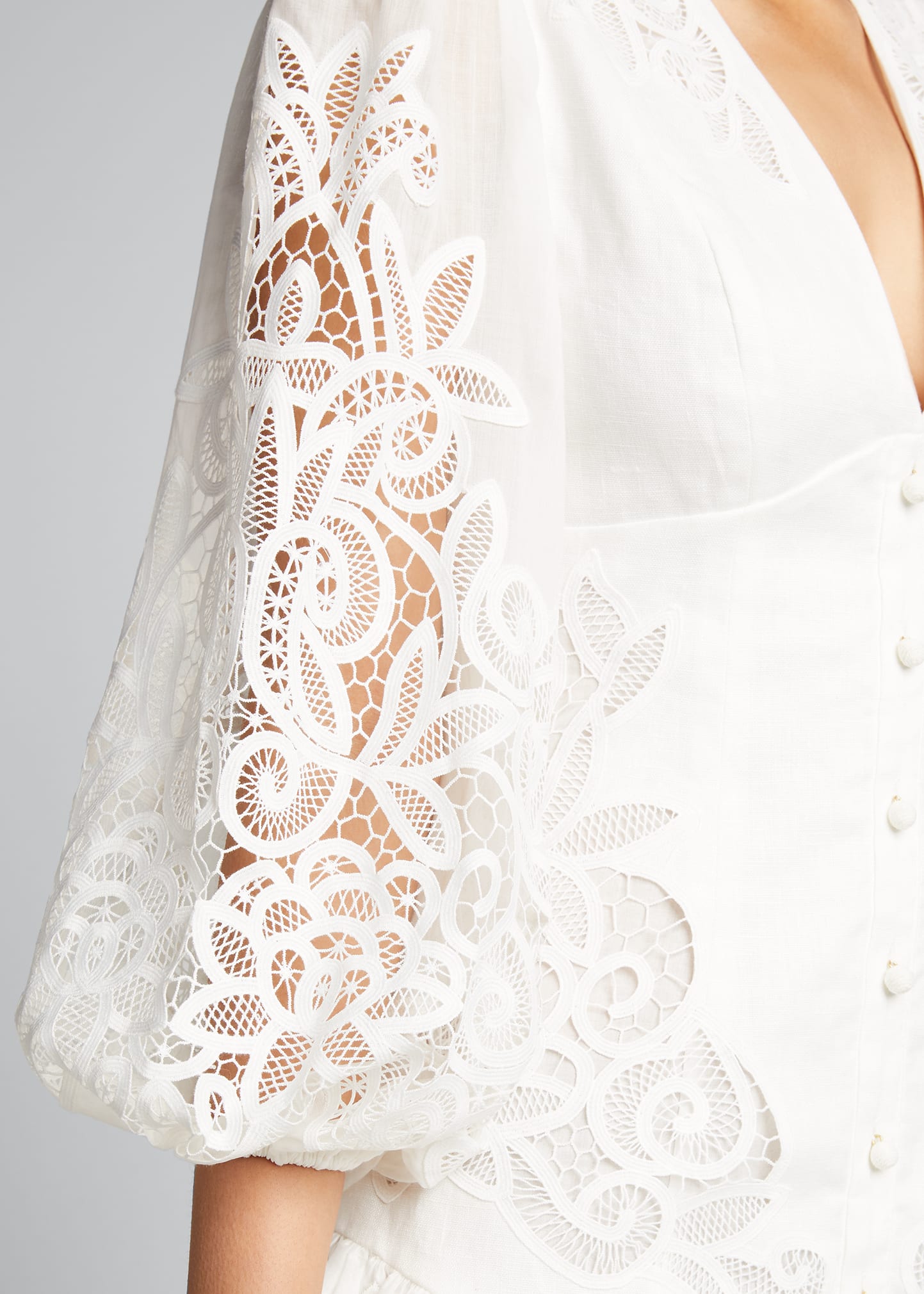 Zimmermann Mae Fit-&-Flare Mini Lace Dress - Bergdorf Goodman