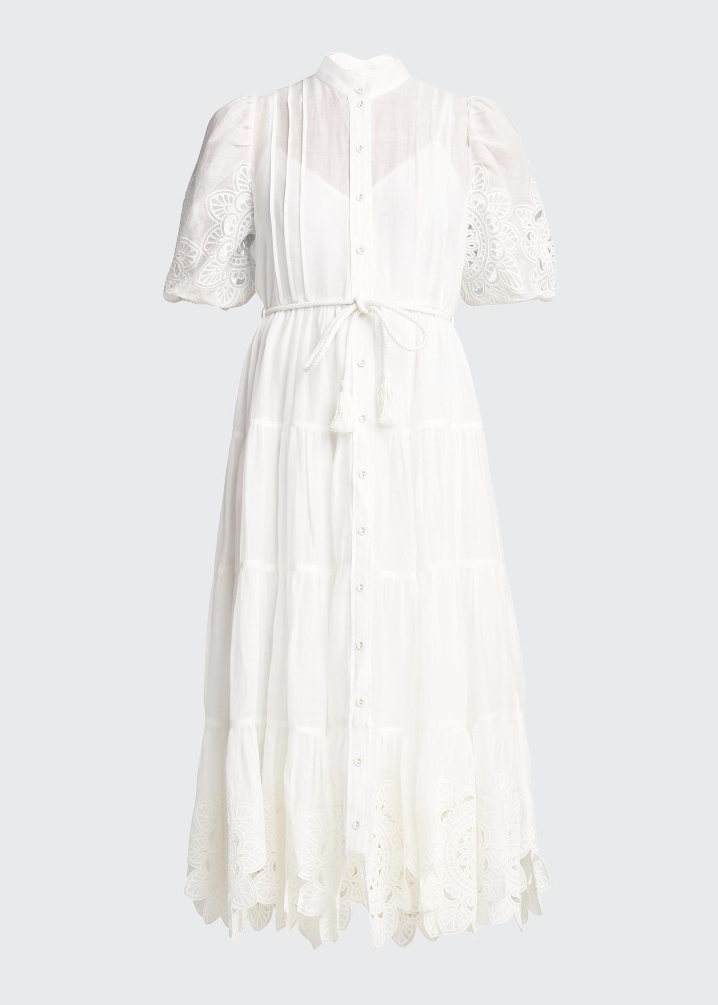 Zimmermann Teddy Scallop Frill Midi Dress - Bergdorf Goodman display picture 1