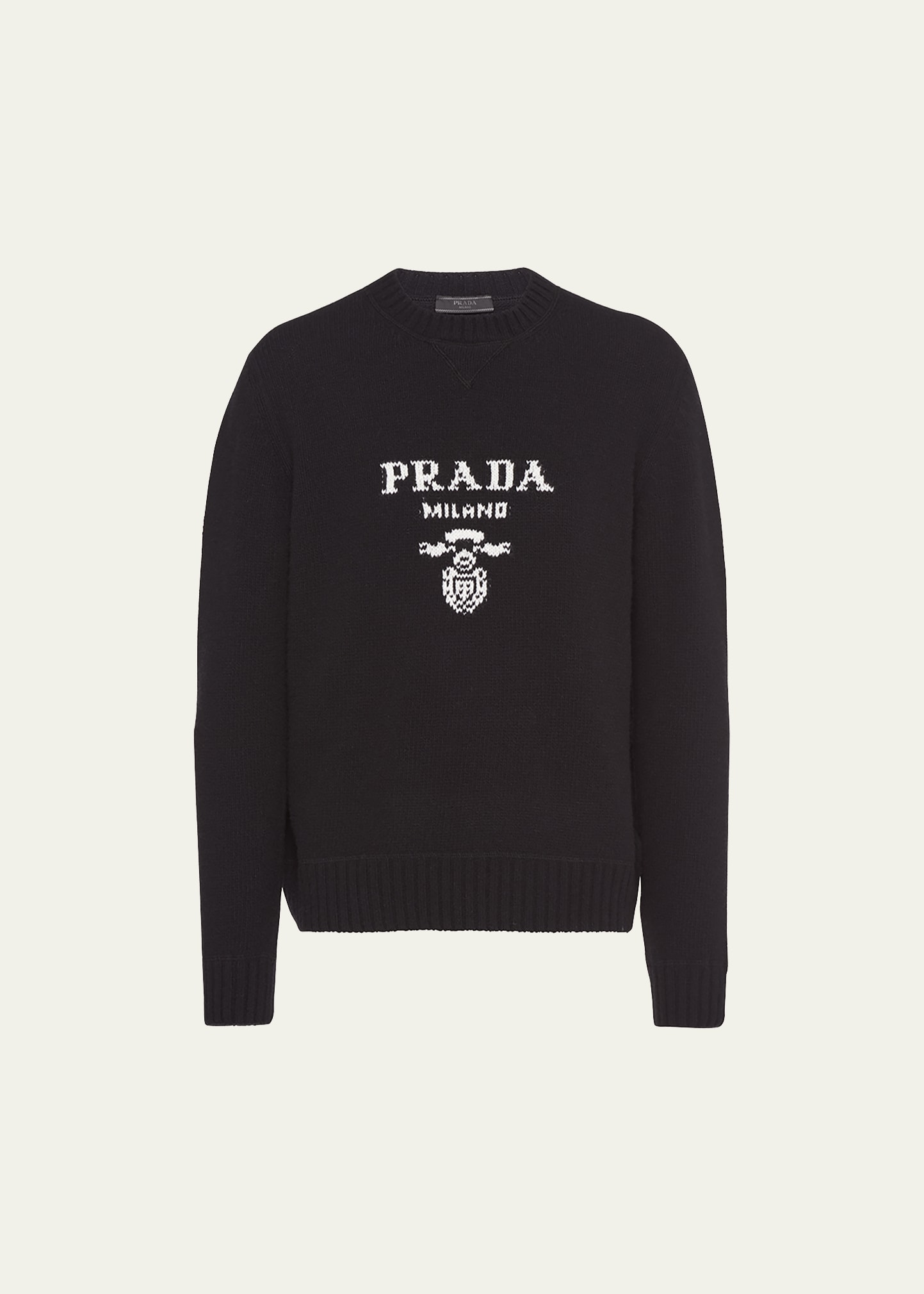 Prada Wool Boucle Knit Sweater with Shoulder Buttons - Bergdorf Goodman