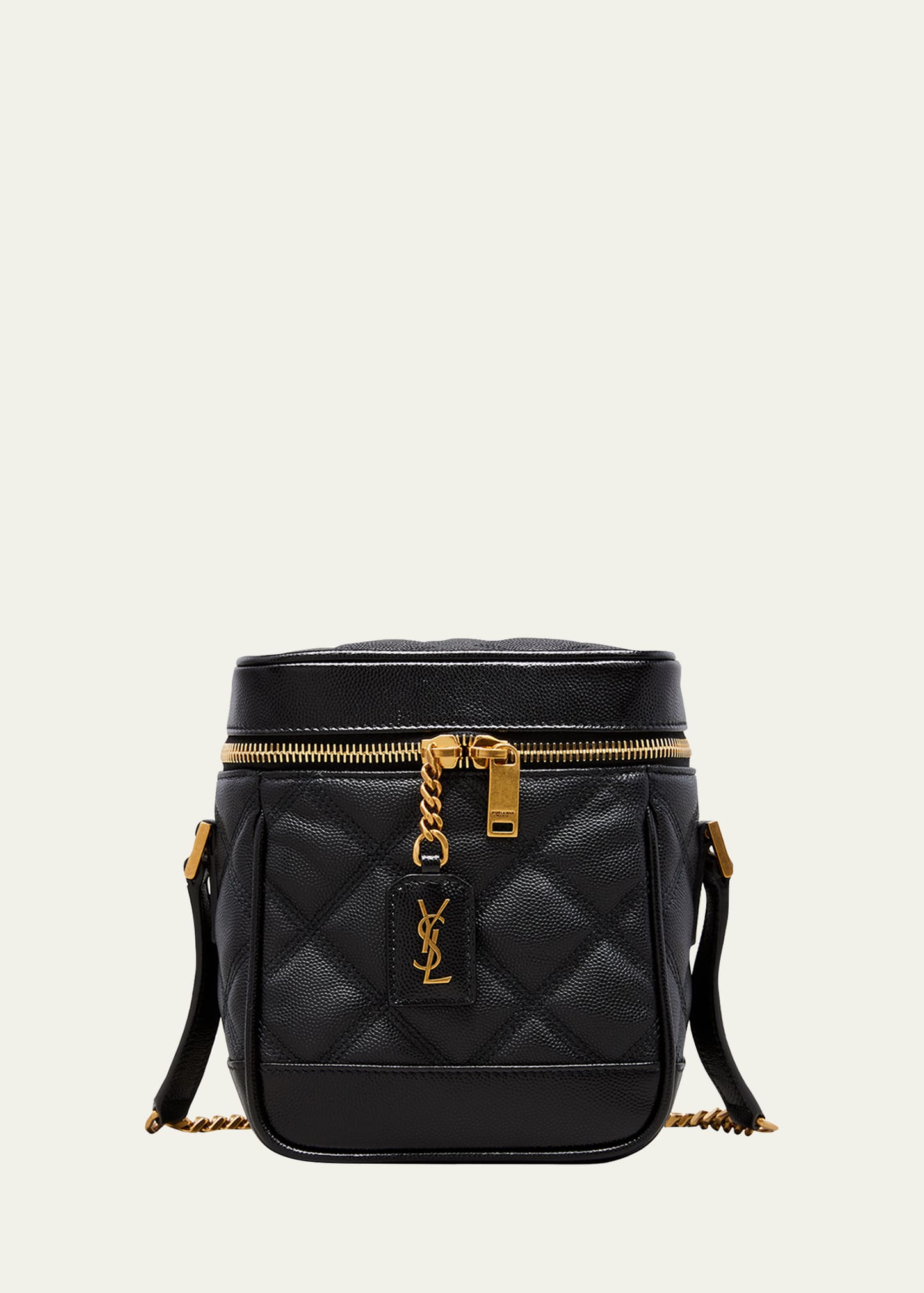 Saint Laurent 80S Vanity YSL Crossbody Bag in Quilted Grained