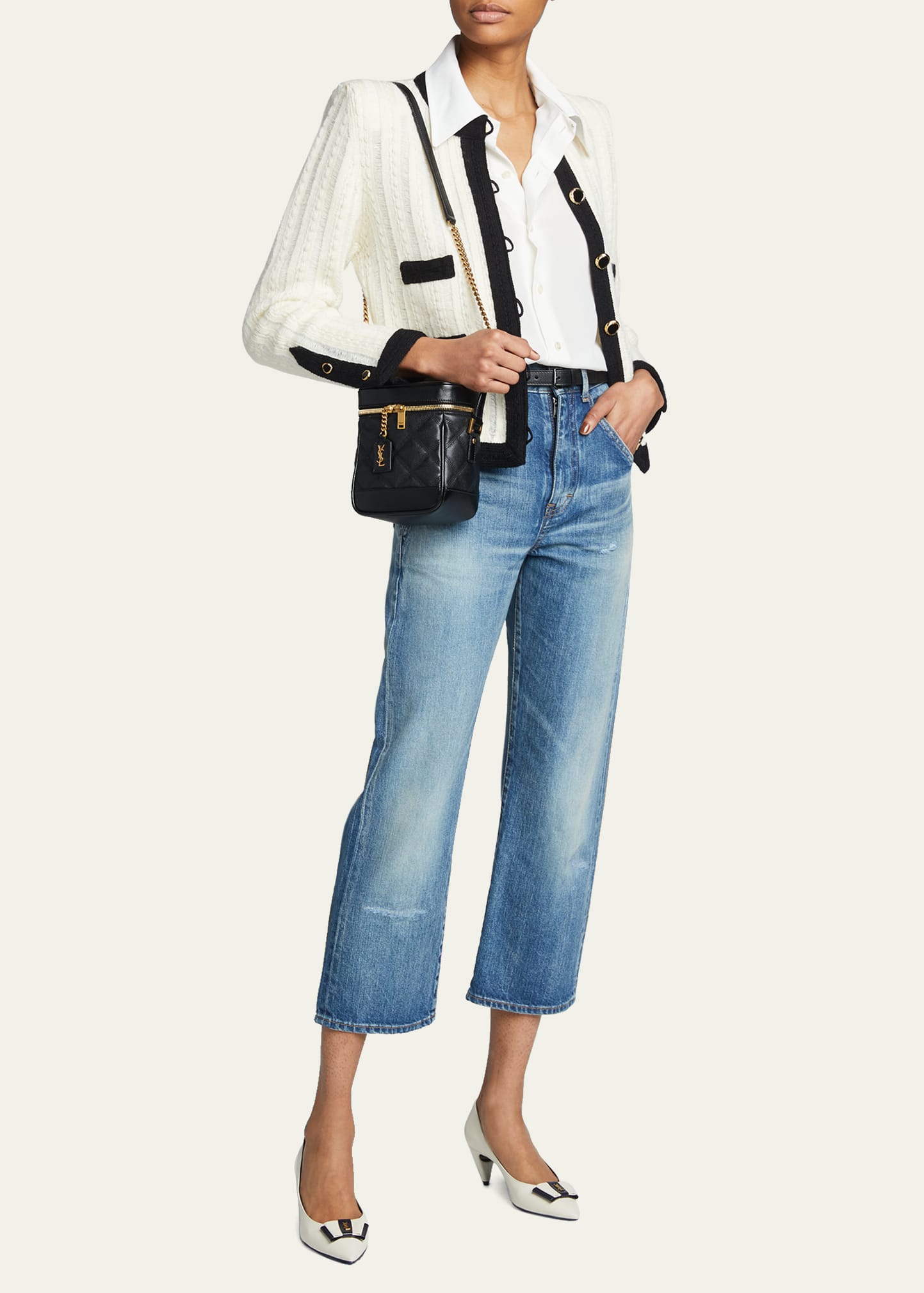 ☆人気☆【SAINT LAURENT】☆80's ヴァニティ キルティン.グ☆ Saint Laurent 80S Vanity YSL Crossbody Bag in Quilted