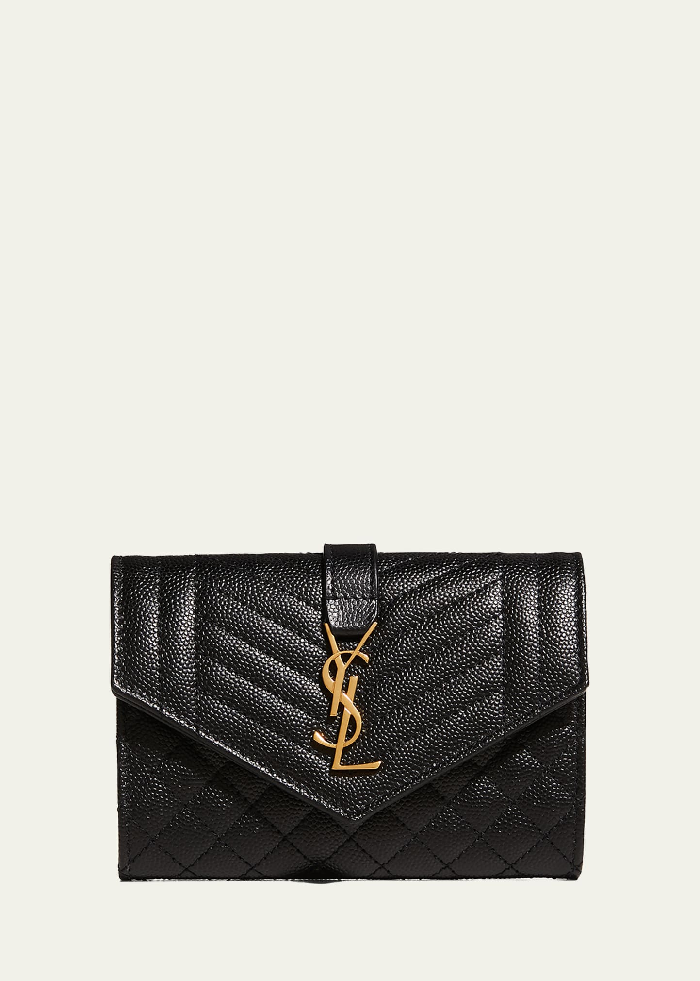 Small Quilted YSL Envelope Wallet