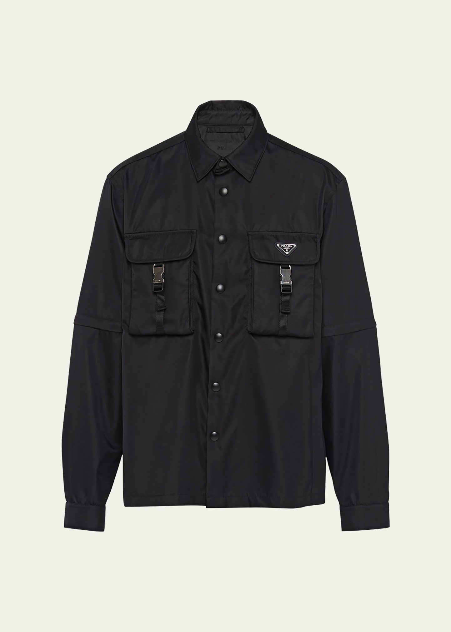 Prada Men's Re-Nylon Cargo Sport Shirt - Bergdorf Goodman