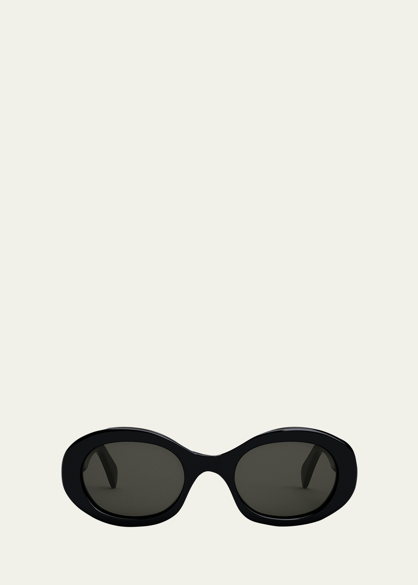 Celine Triomphe Logo Oval Acetate Sunglasses Bergdorf Goodman