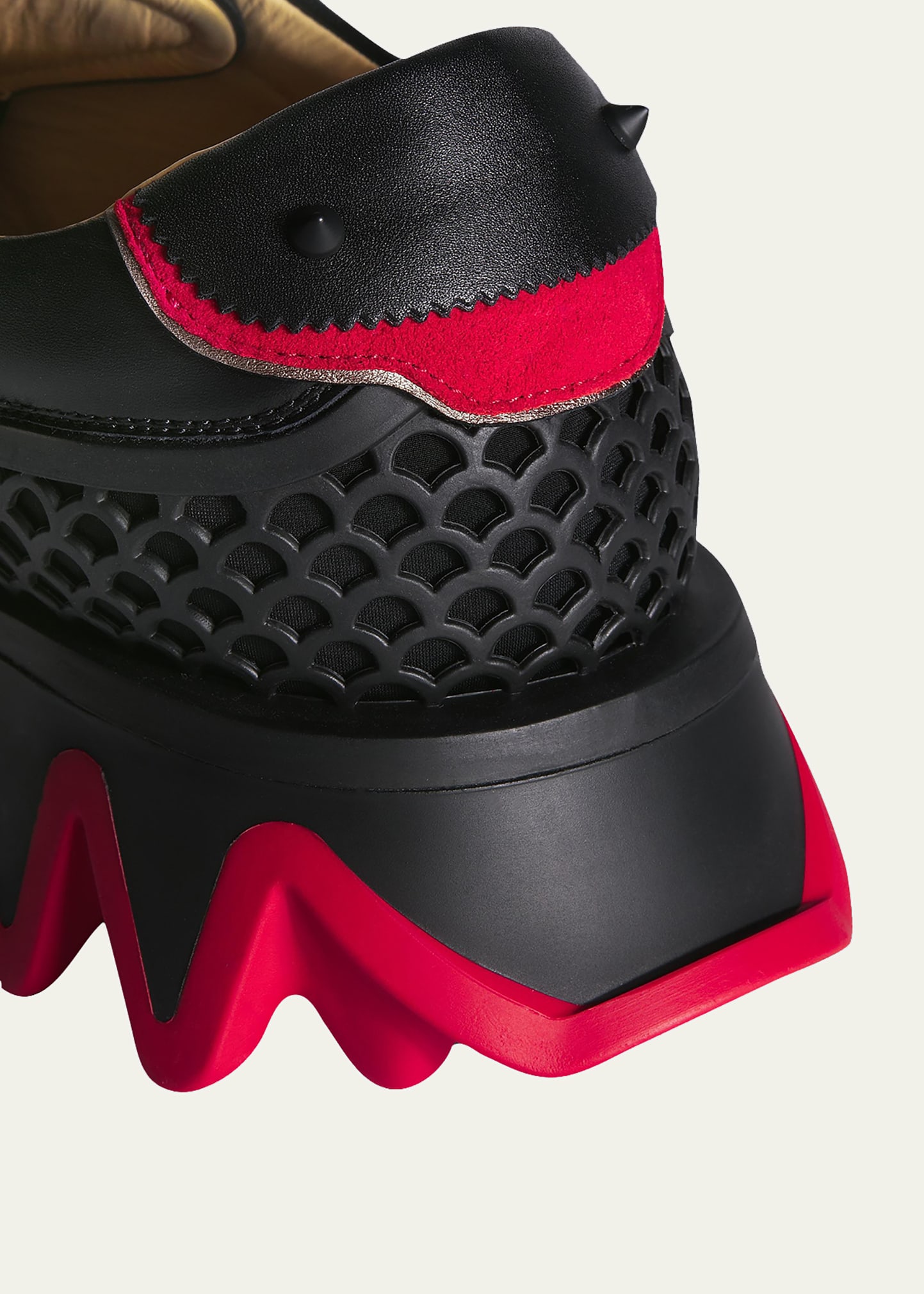 Christian Louboutin Men's Loubishark Flat Leather Red-Sole Runner