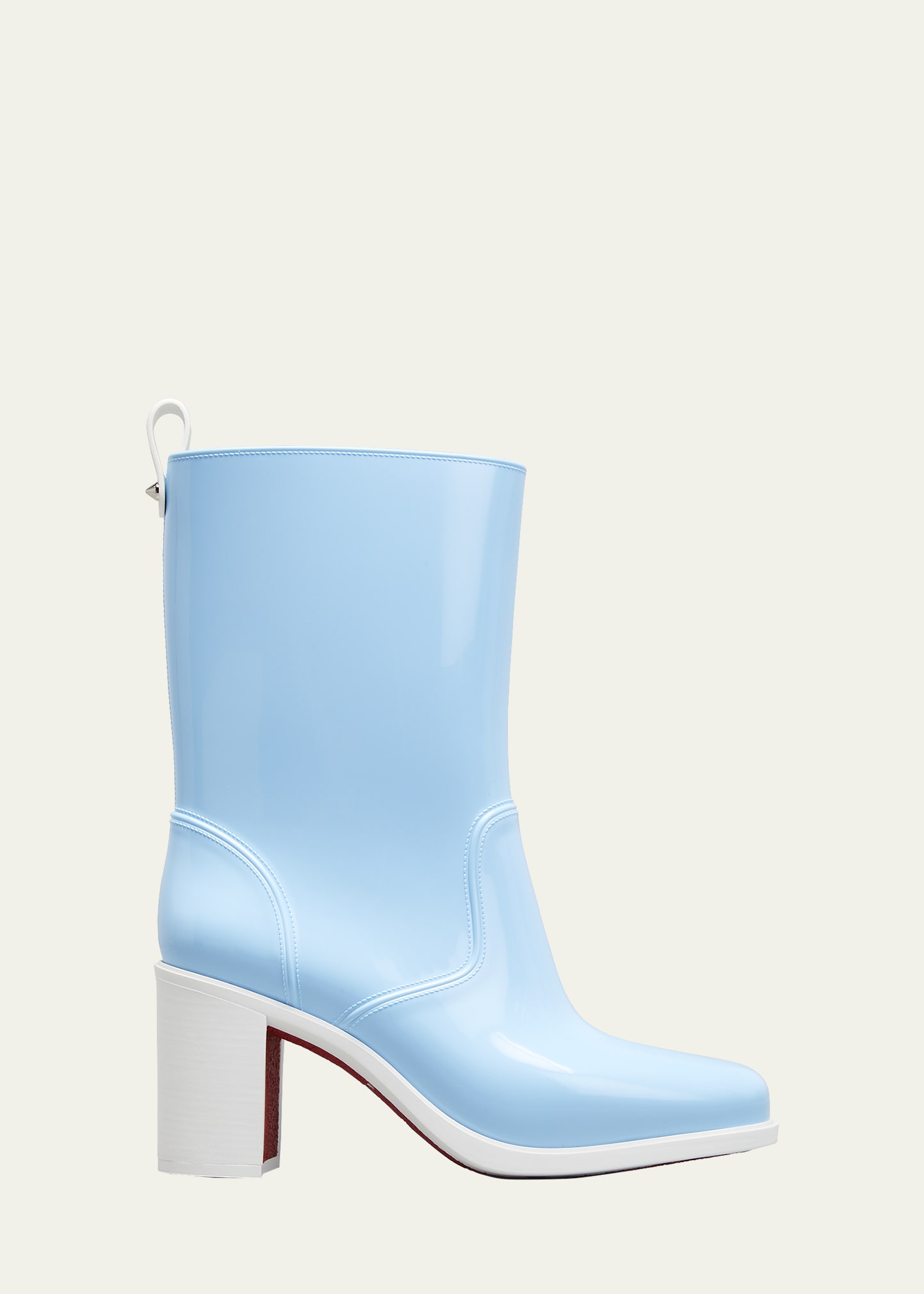 Christian Louboutin Loubirain Block-Heel Red Sole Boots