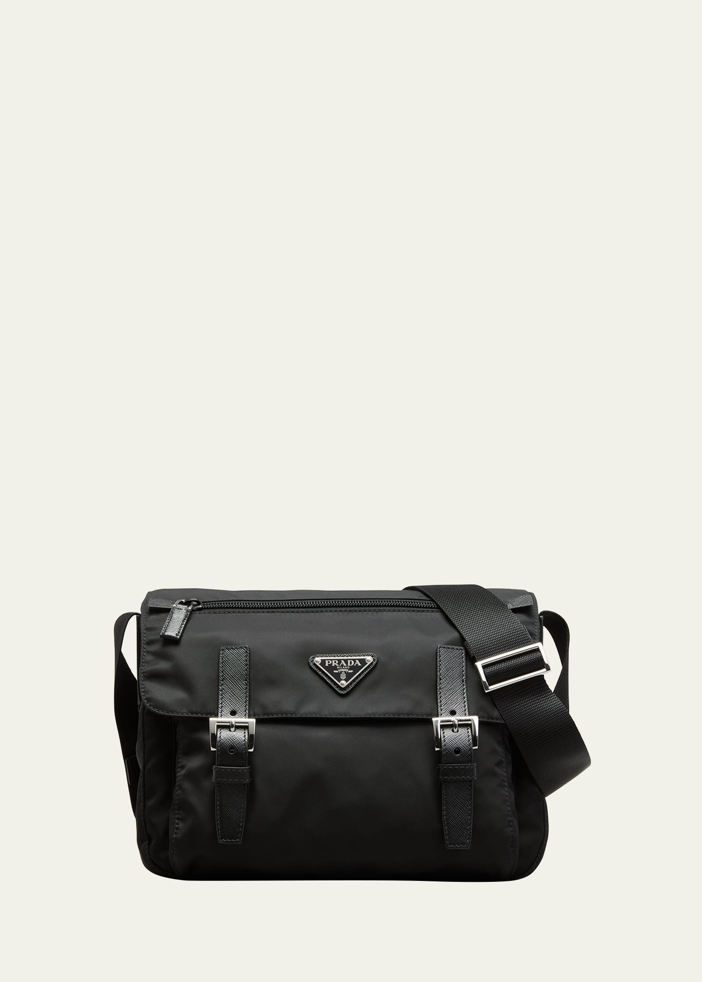 Prada Single Pocket Re-Nylon Shoulder Messenger Bag
