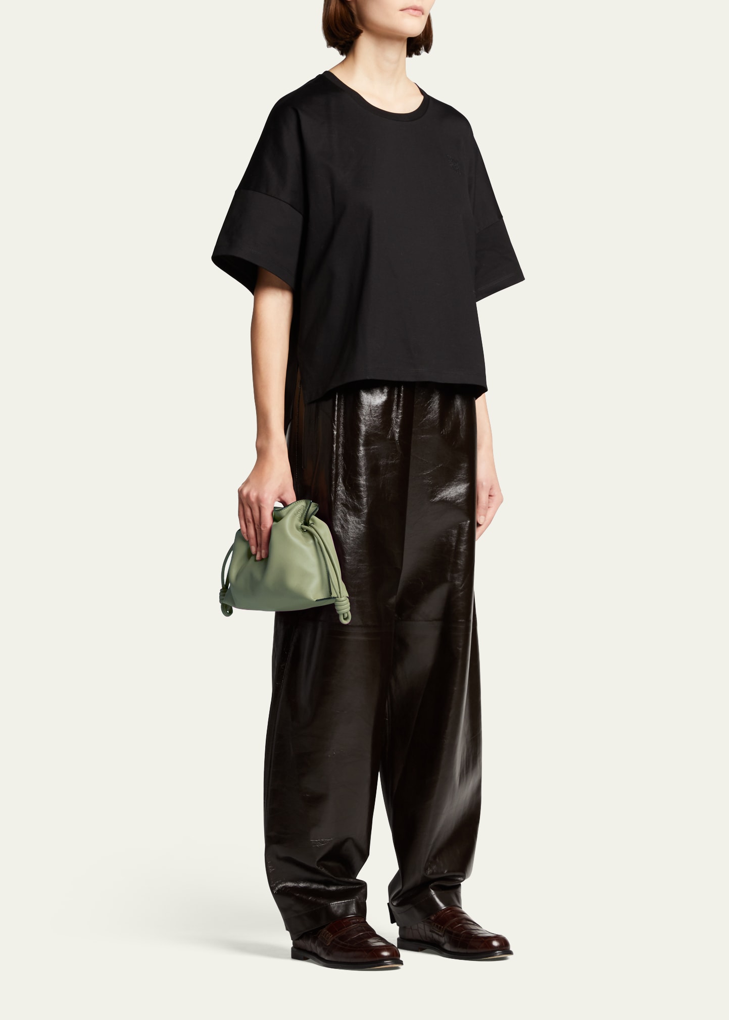 Loewe Flamenco Mini Clutch Bag in Napa Leather with Blind Embossed