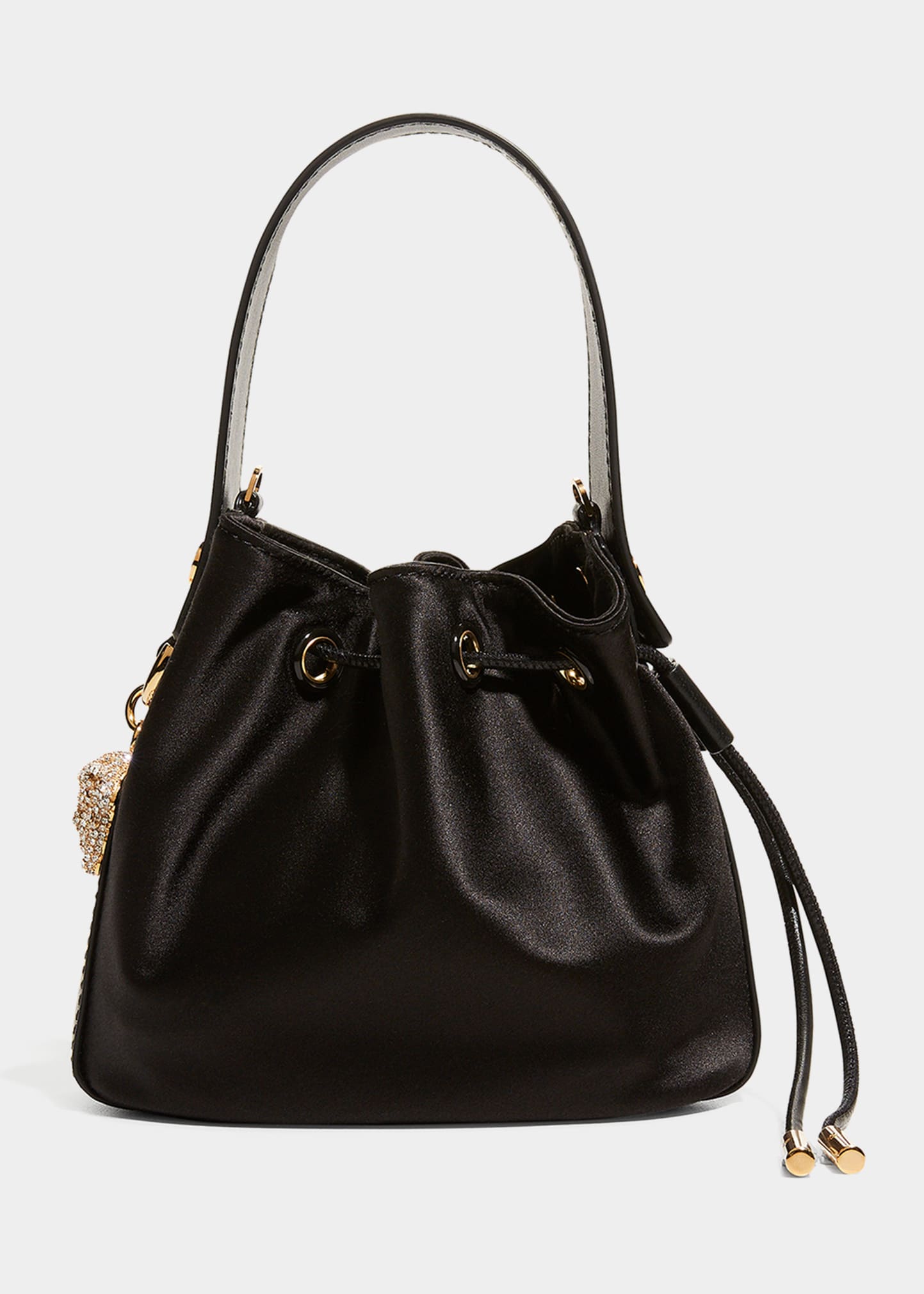 medusa charm evening satin hobo bag