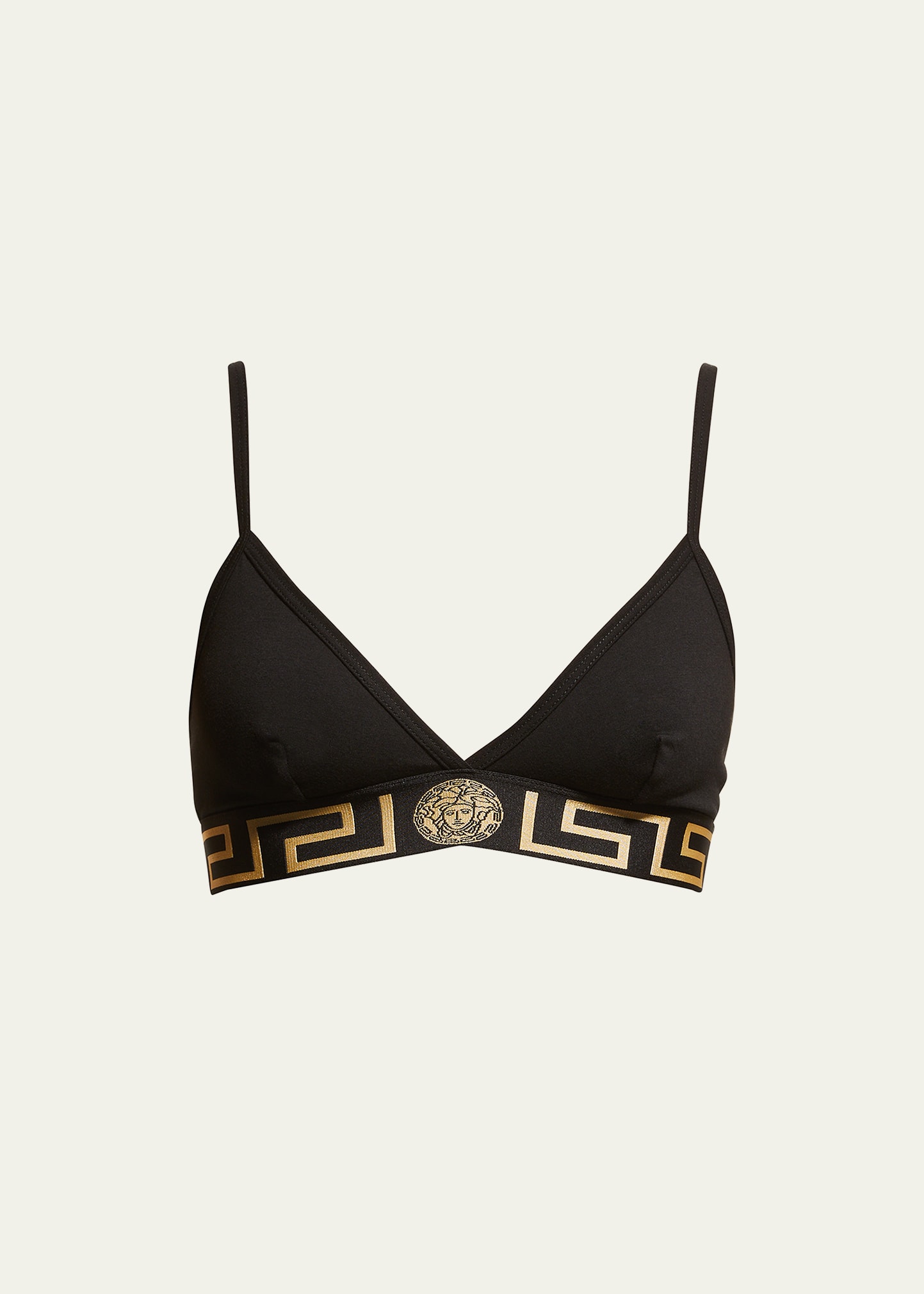 VERSACE Triangle Bra In White for Women