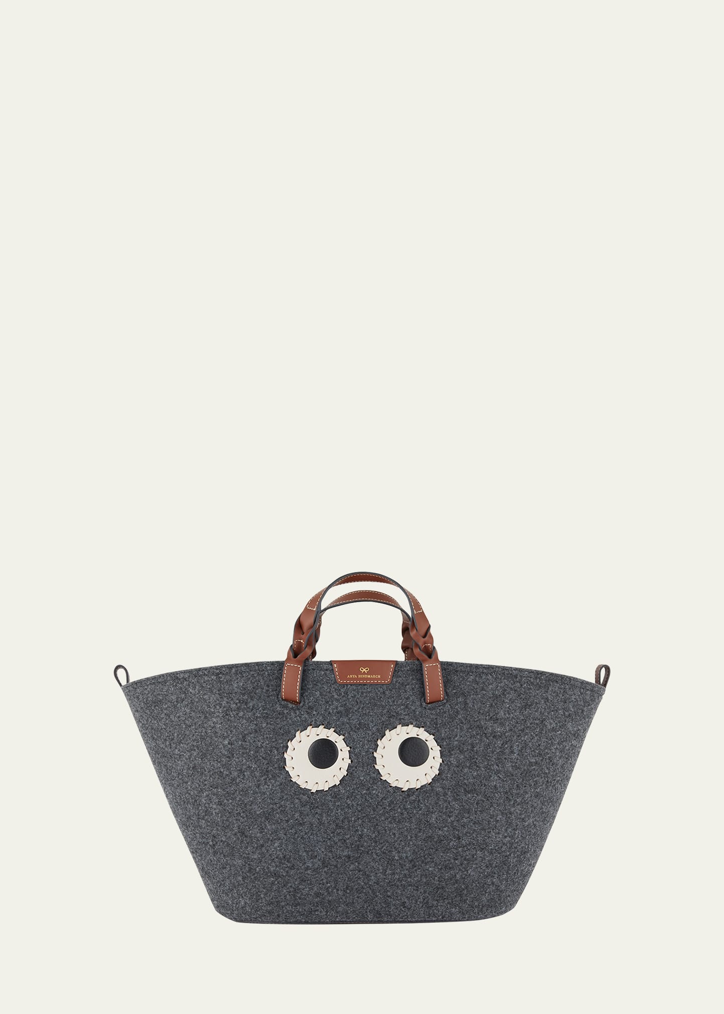 Anya Hindmarch Eyes Tote Bag in Recycled Felt With Smooth Eco