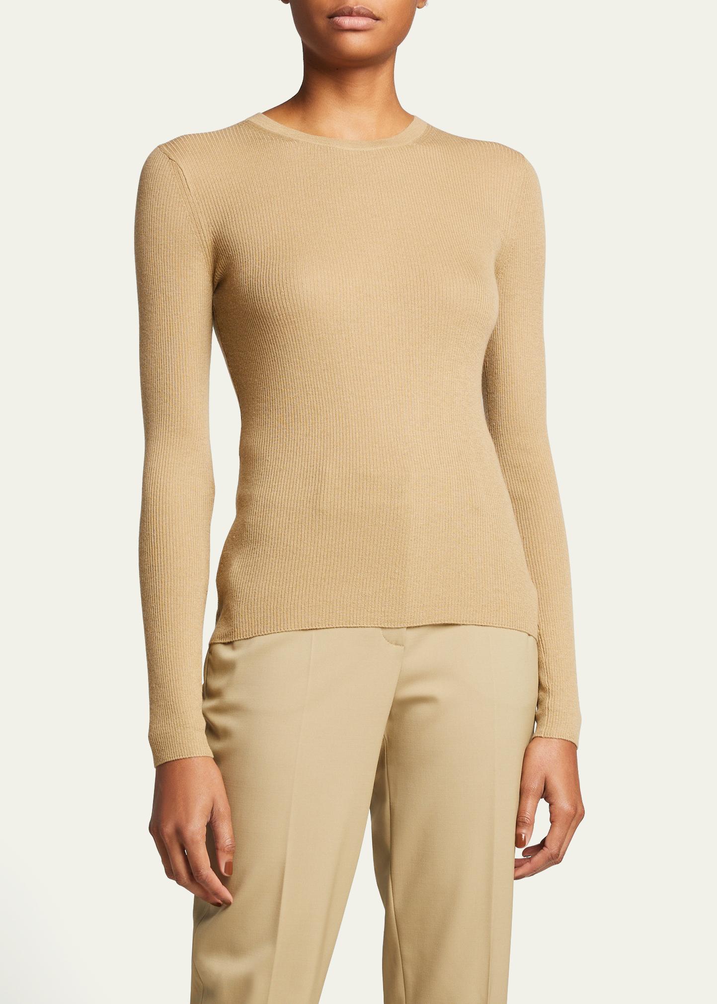Michael Kors Collection Hutton Ribbed Crewneck Pullover
