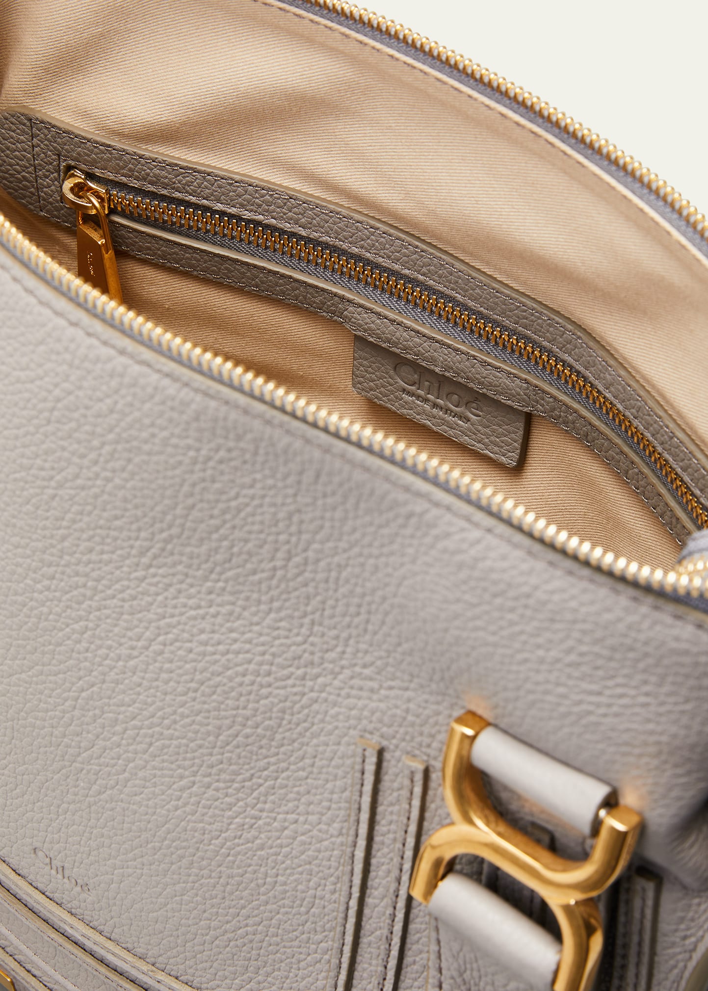 ハンドバッグ Chloe Marcie Medium Double Carry Floral Grey Chloé Marcie Double Carry Bag - Floral Grey | Garmentory