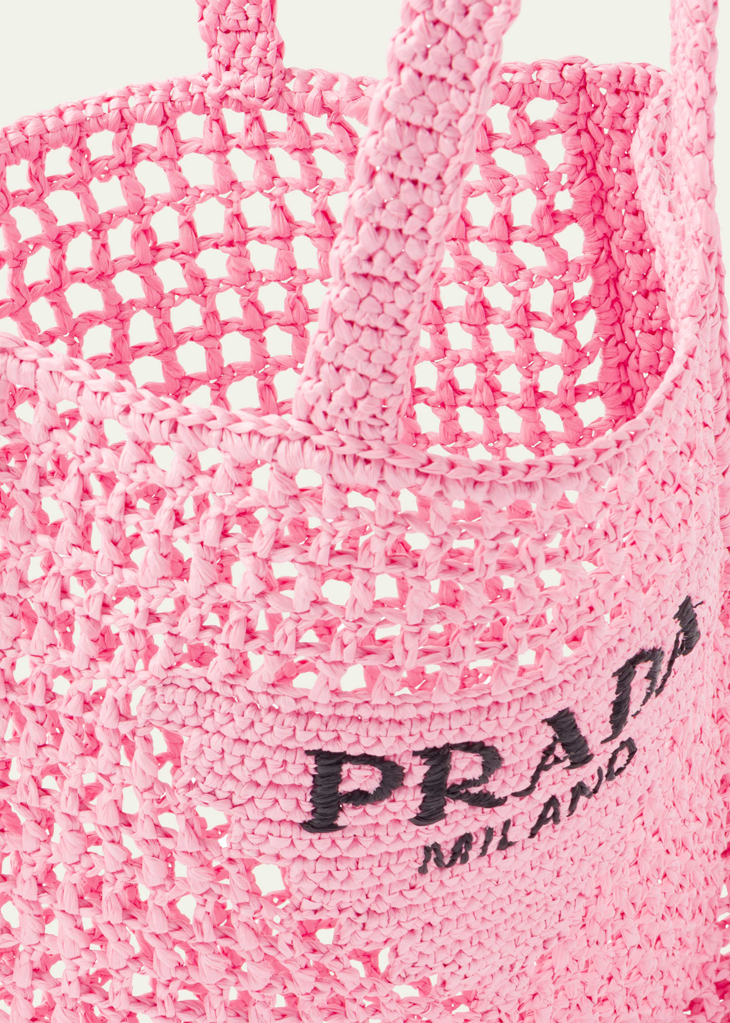 Prada Bicolor Woven Logo Shopper Tote Bag - Bergdorf Goodman