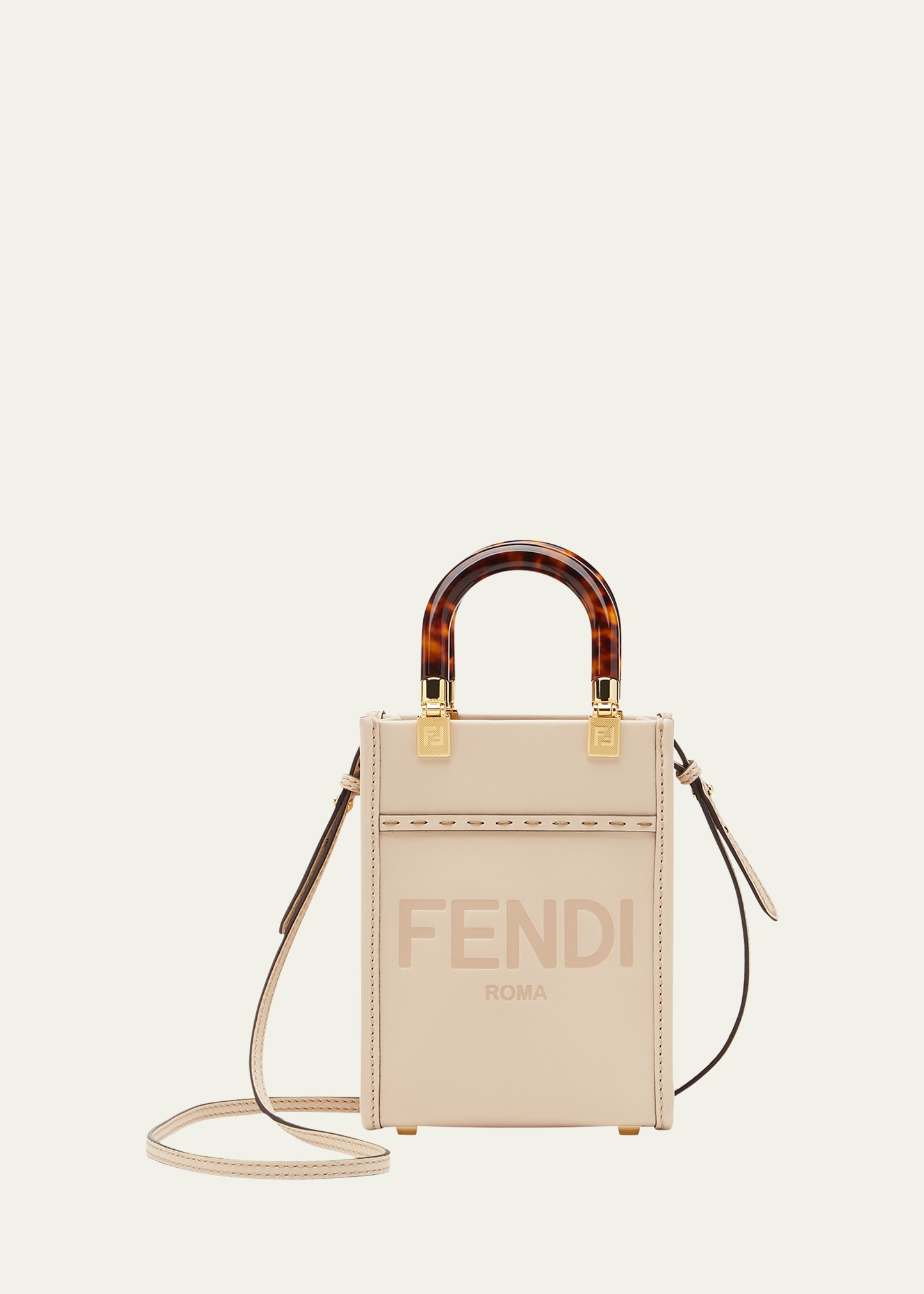 Fendi Leather-Trim Logo Diaper Bag, Brown - Bergdorf Goodman