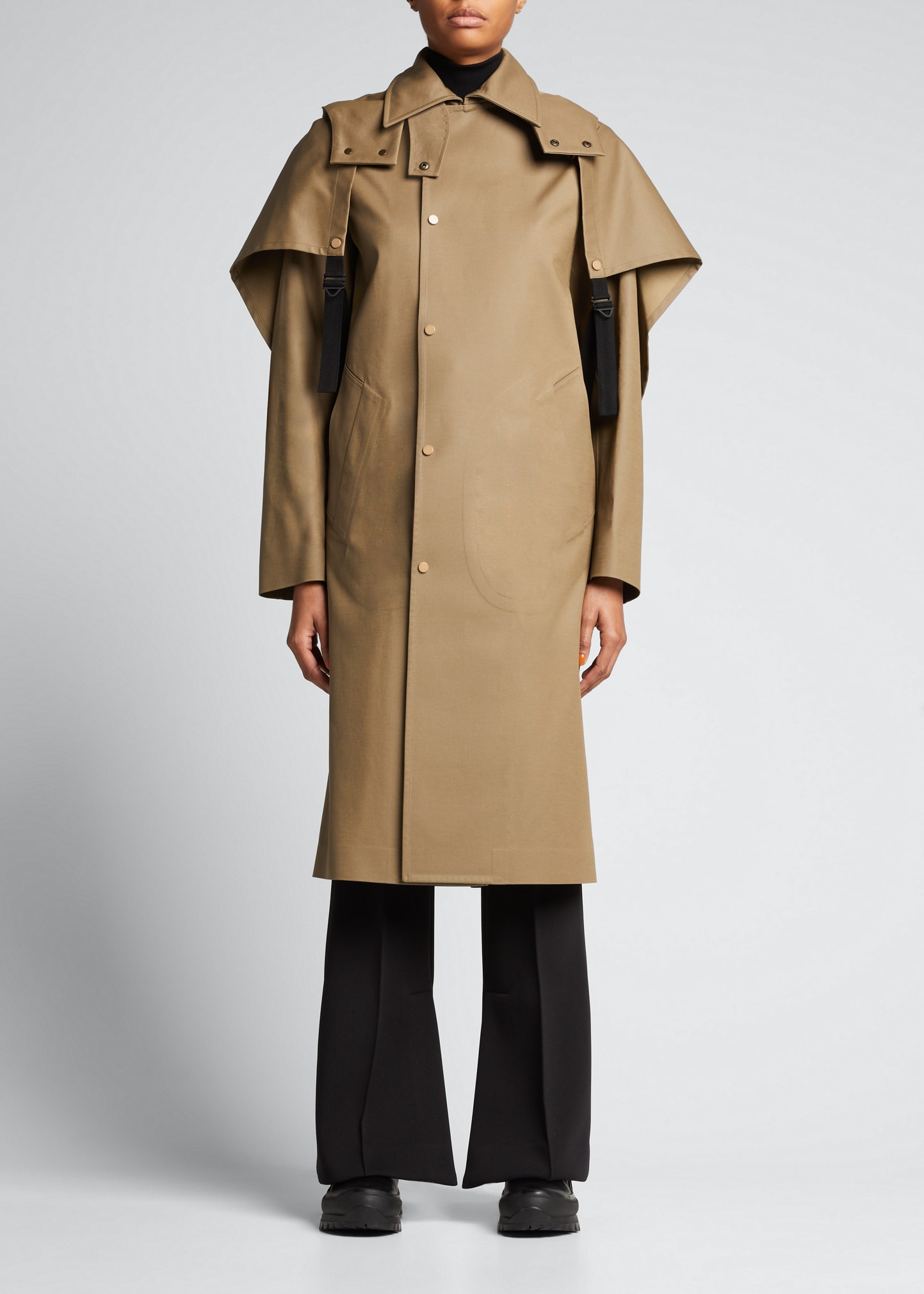 Michael Kors Collection Jennifer Belted Wool Trench Coat - Bergdorf Goodman