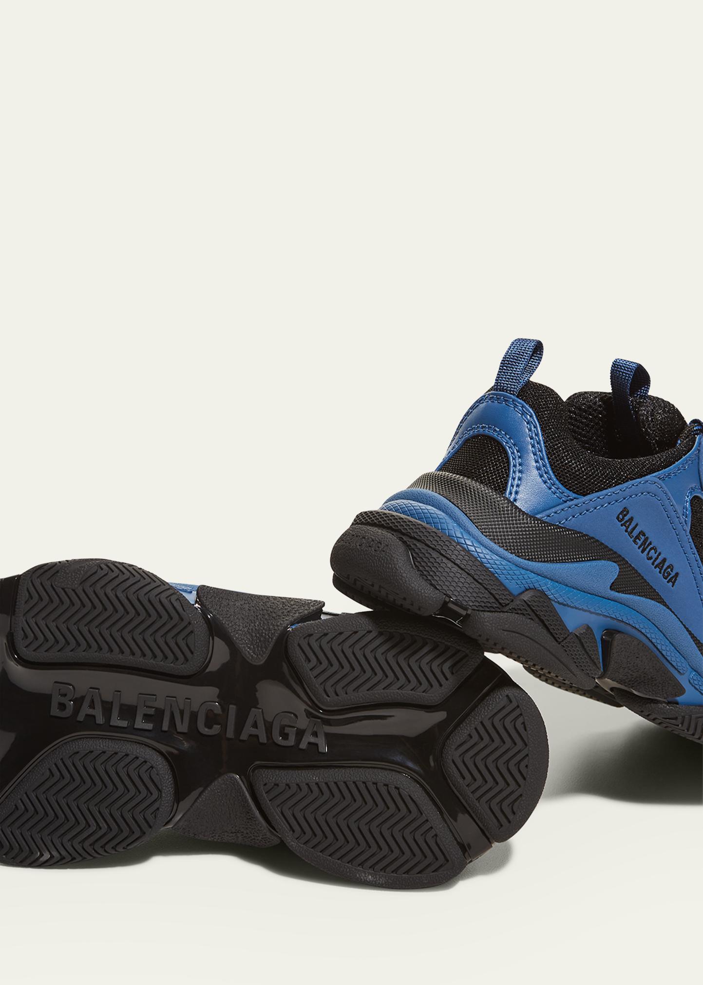 Balenciaga Kid's Triple S Two-Tone Chunky Sneakers, Toddler/Kids