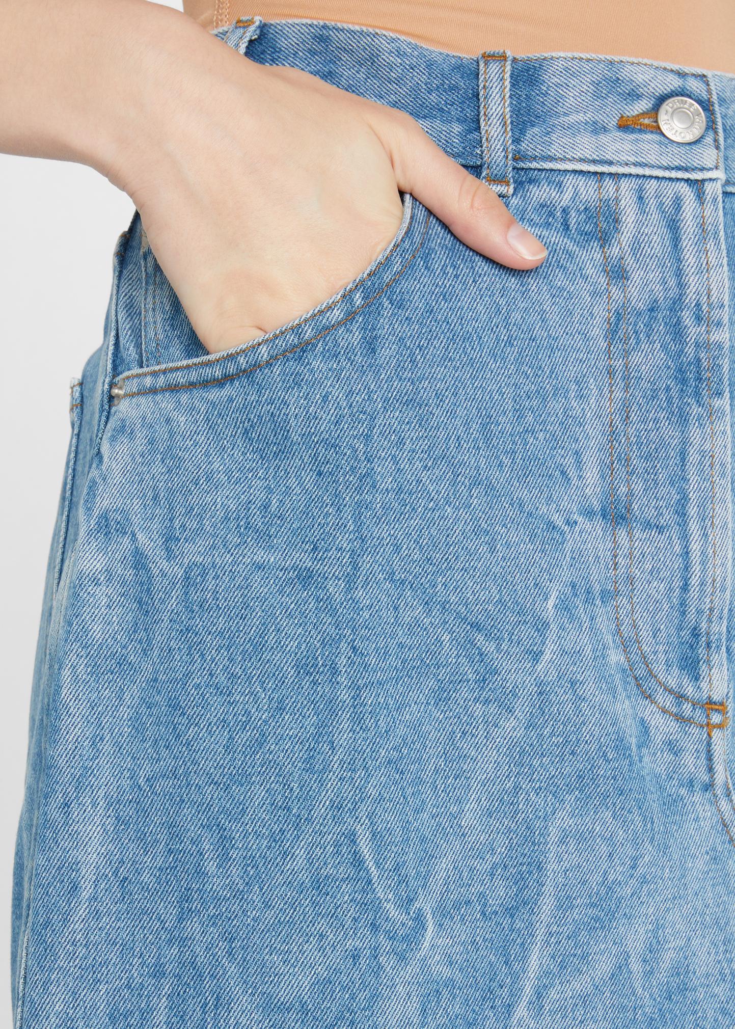 Jupe Longue En Jean Dries Van Noten - Fente Devant - Taille 34 US - Bleu Délavé - Neuf Avec étiquettes