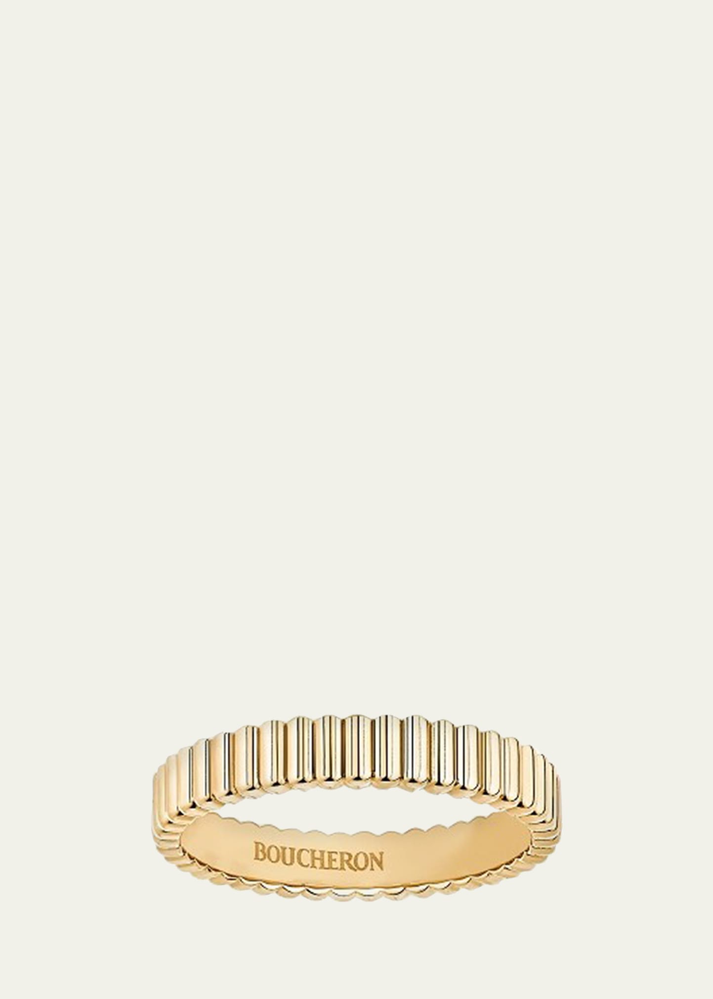 Boucheron Yellow Gold Quatre Grosgrain Wedding Band