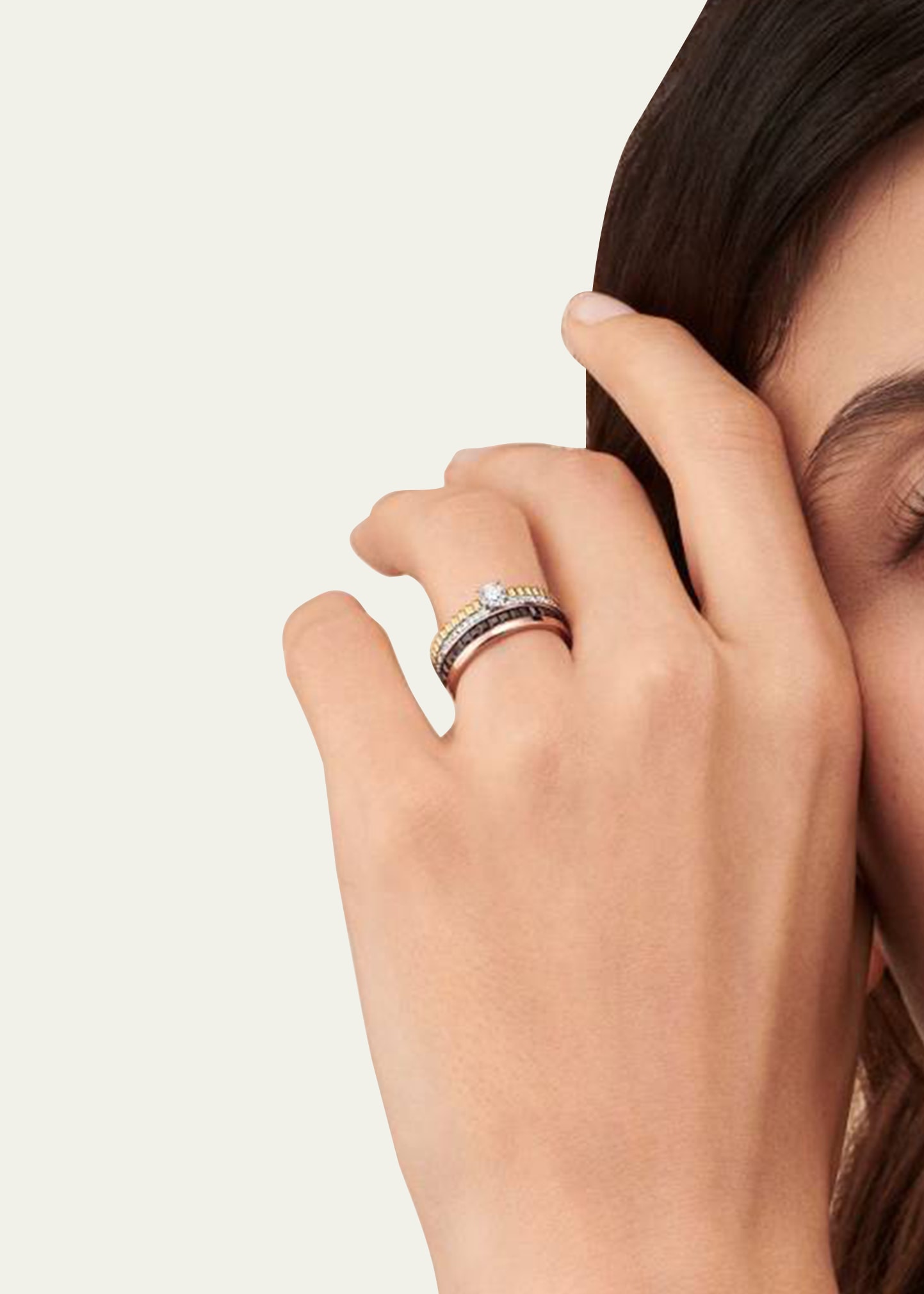 Boucheron Quatre Follies 18k Pink Gold and Brown PVD Wedding Band