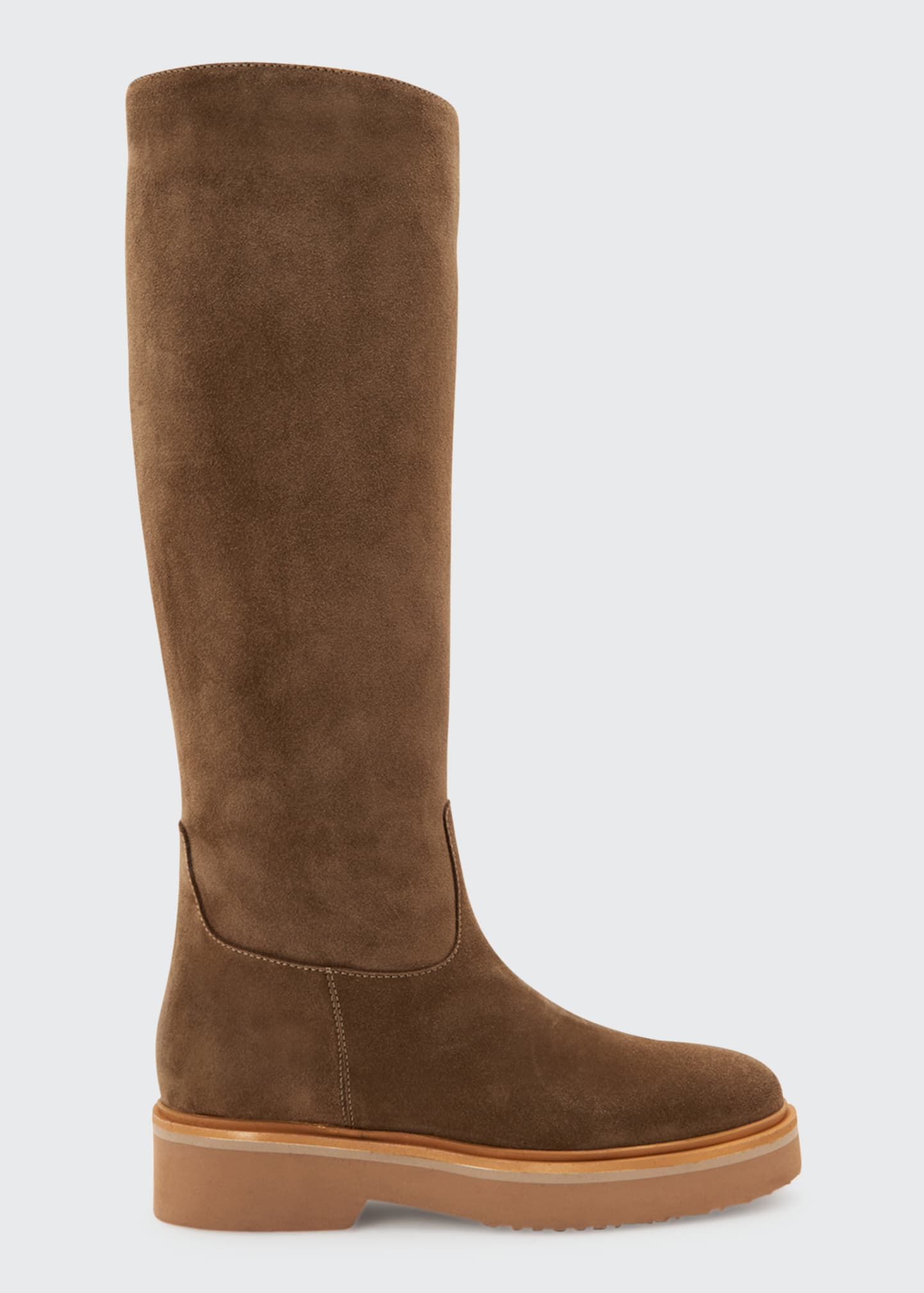 Aquatalia Milana Suede Tall Flat Boots Bergdorf Goodman