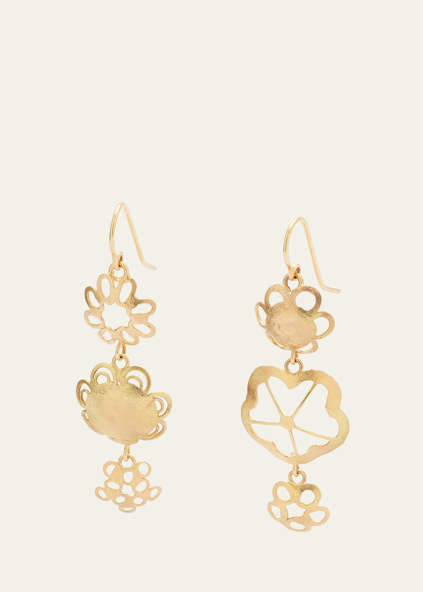 Judy Geib Triple Dangly Erewhon Earrings In 18K Gold - Bergdorf Goodman