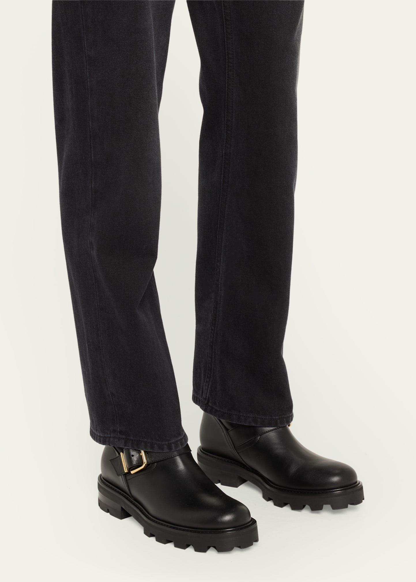 Jimmy Choo Youth II Leather Short Biker Boots - Bergdorf Goodman