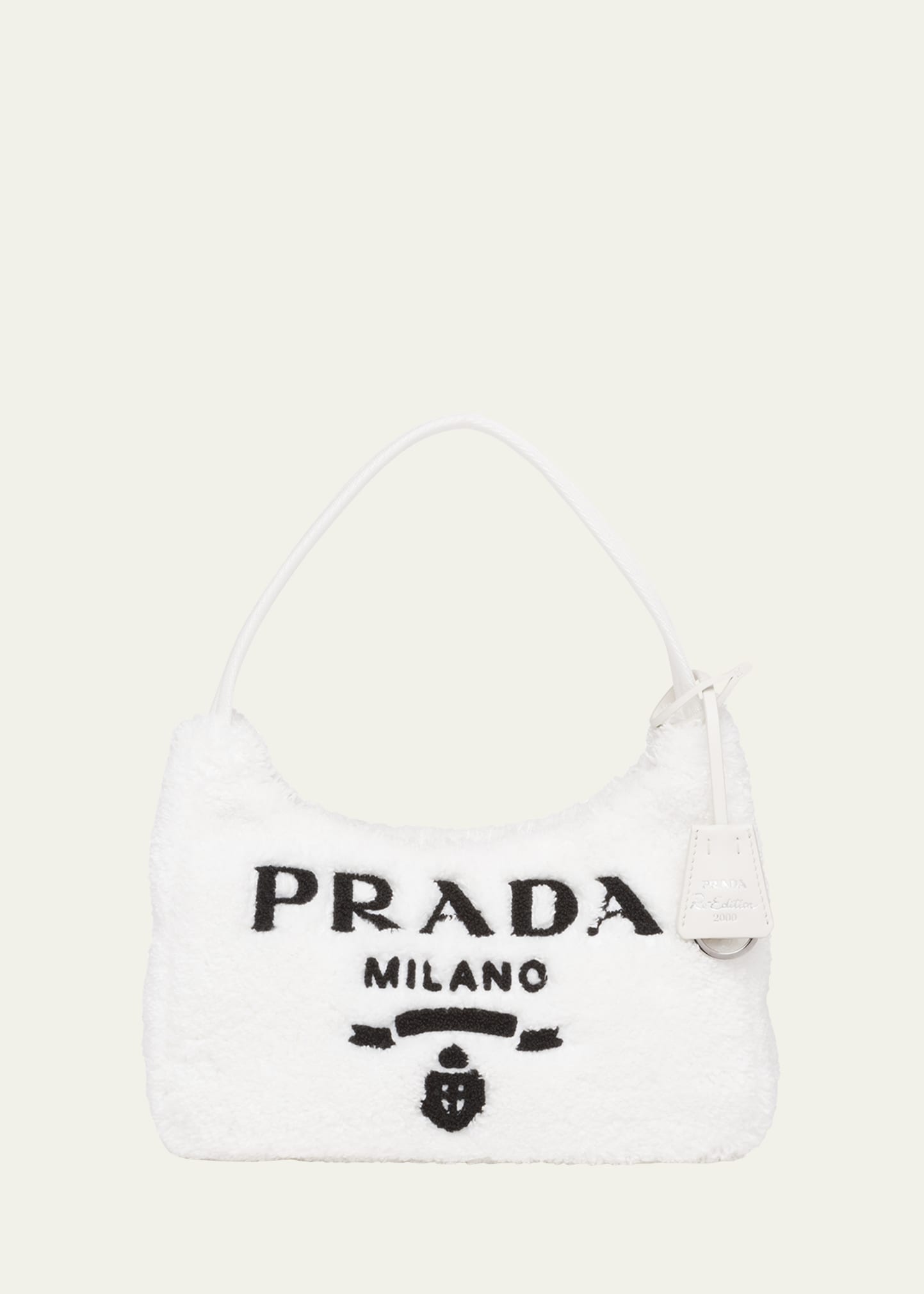 Prada Re-Edition 2000 Logo Terry Cloth Pouch Shoulder Bag - Bergdorf Goodman