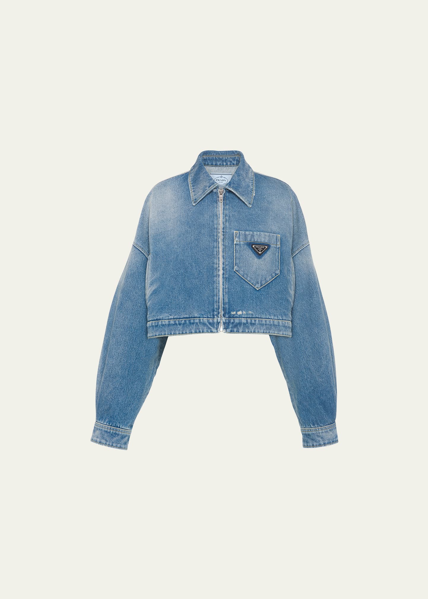 ジャケット・アウター prada 24ss single breast denim jacket 46 Prada Denim Blouson Jacket | Saks Fifth Avenue