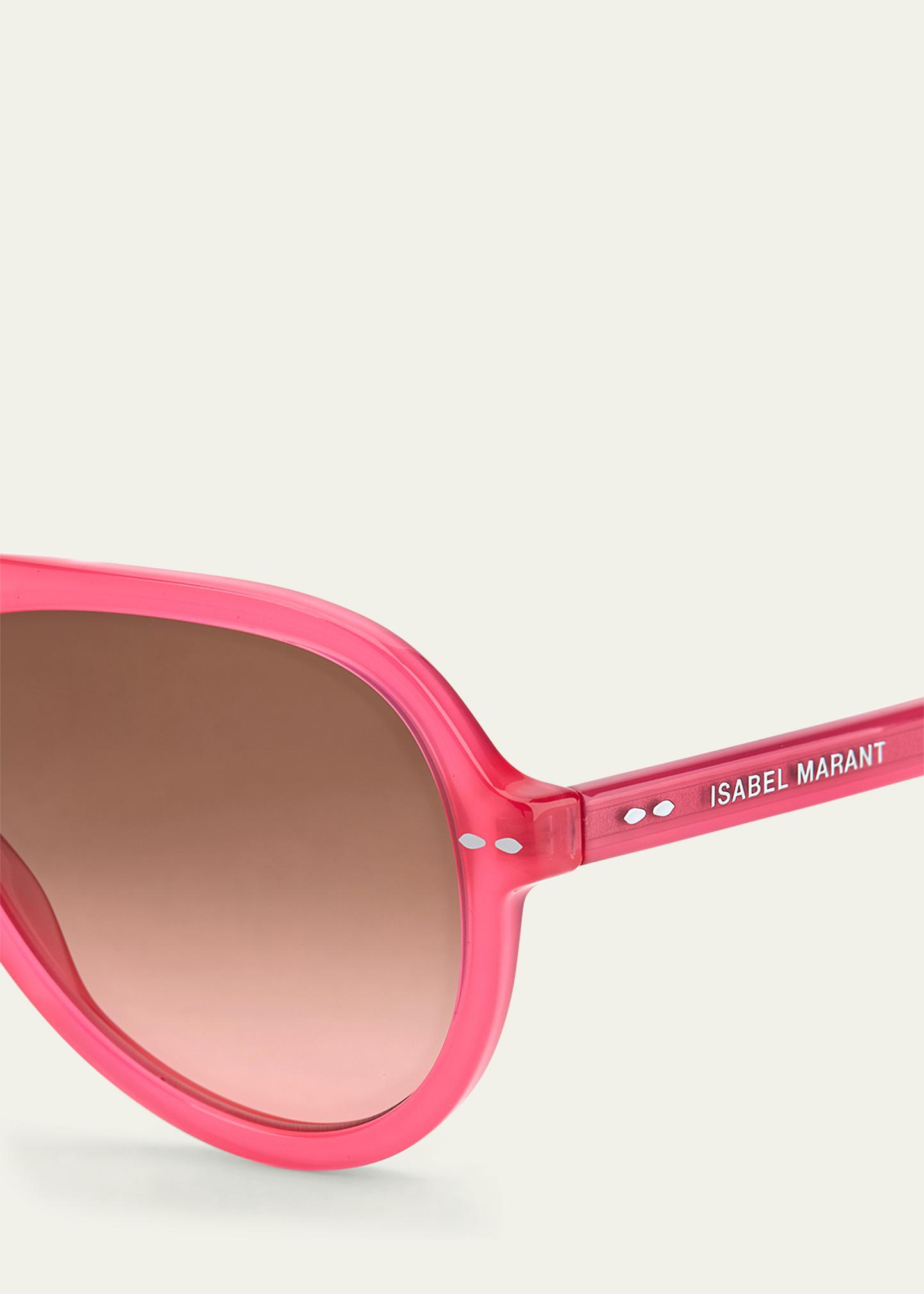 Isabel Marant Acetate Aviator Sunglasses - Bergdorf Goodman display picture 3