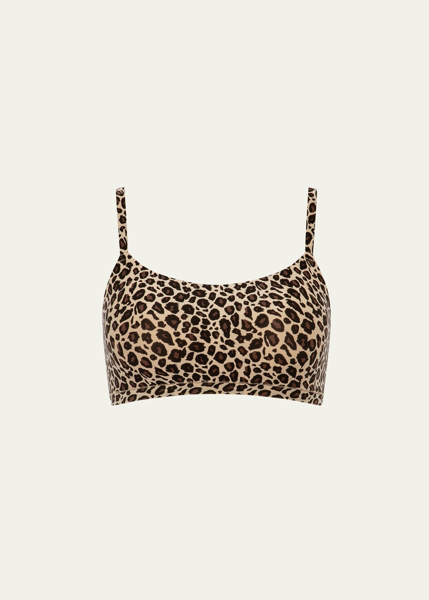 Leopard Print Underwire-Free Bralette, Comfort Bras