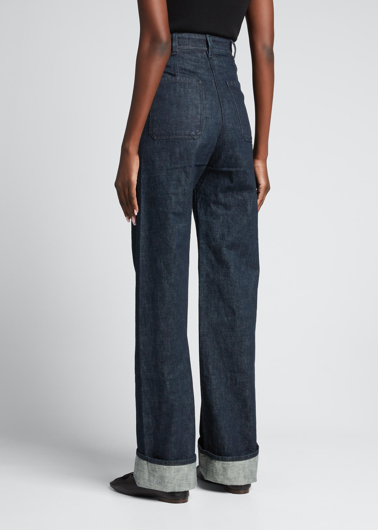LEMAIRE Sailor Wide-Leg Denim Pants - Bergdorf Goodman