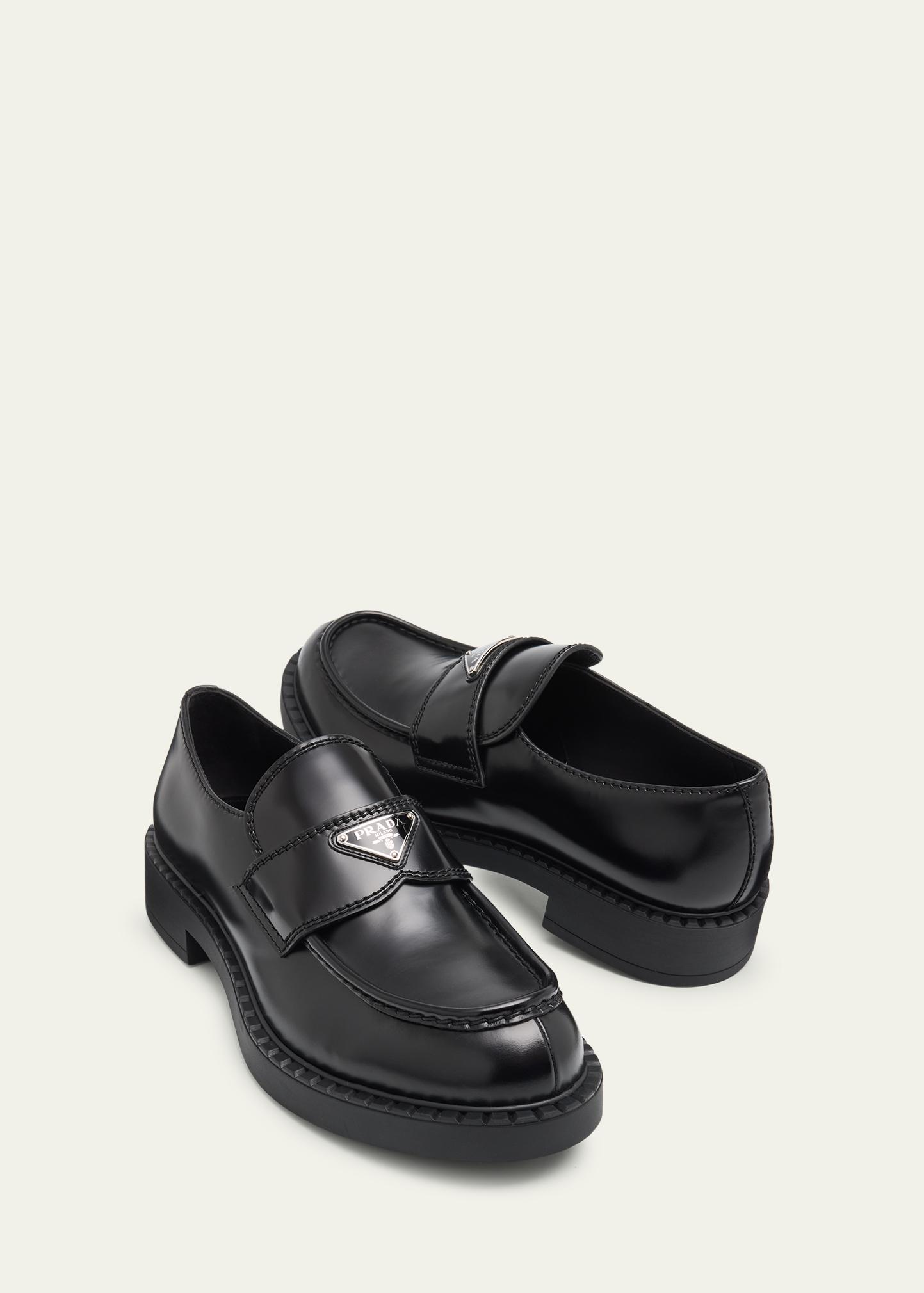 Prada  2DB078 Capra Movie Dress Loafers Black Men’s Size US 9 Prada Black Loafers for Men | Mercari main image 4