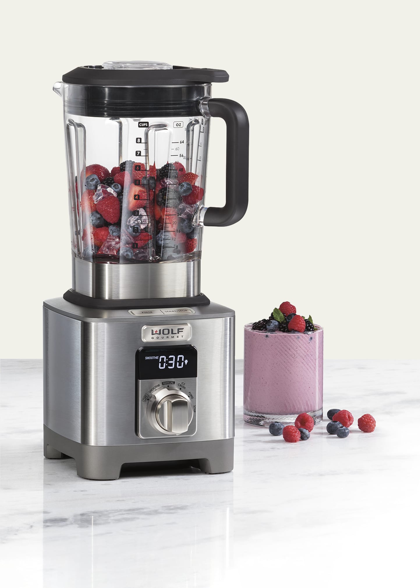 Wolf Gourmet High-Performance Blender with Stainless Steel Knob