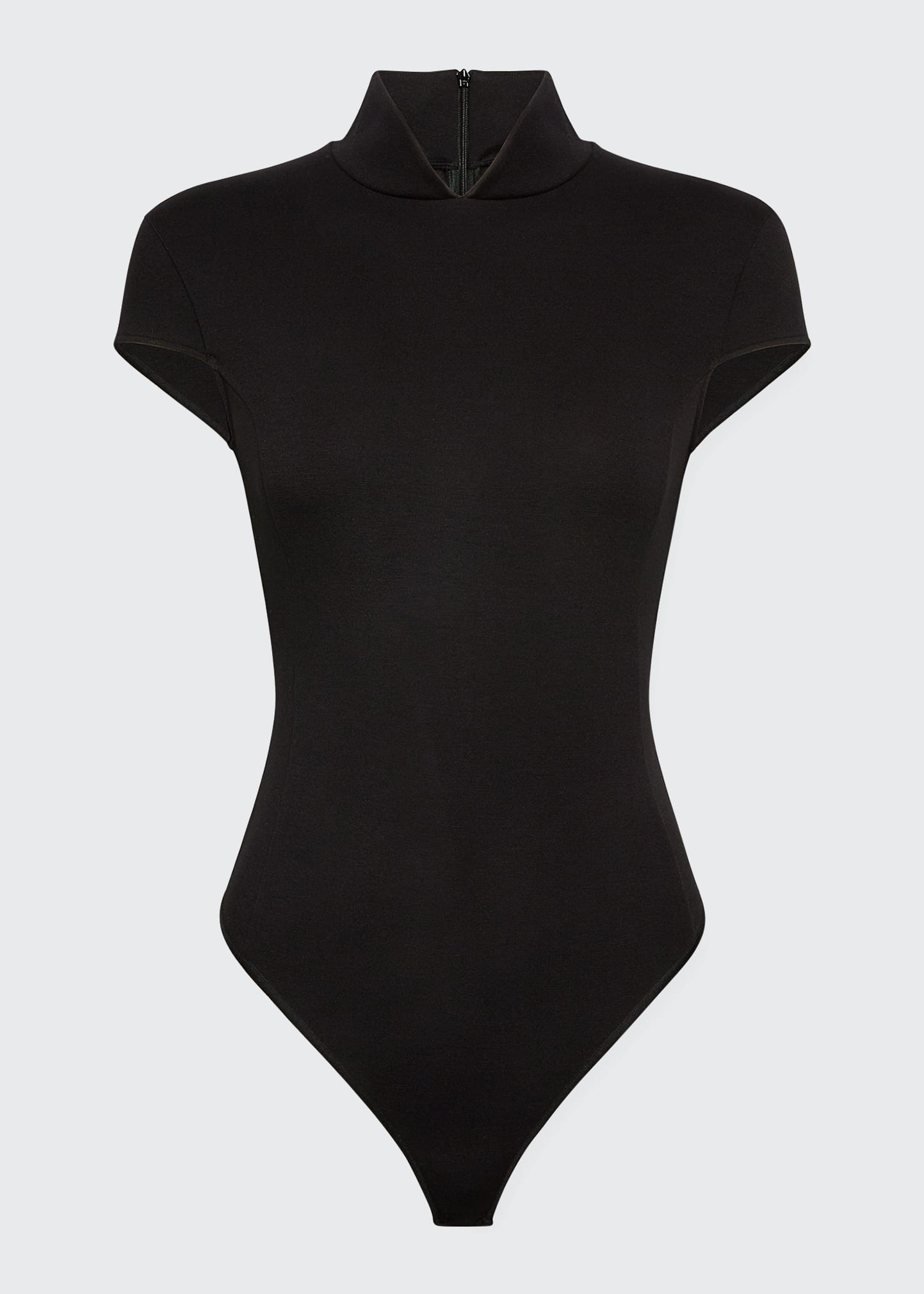 Wolford Amina Muaddi x Wolford Mandarin Collar Bodysuit - Bergdorf